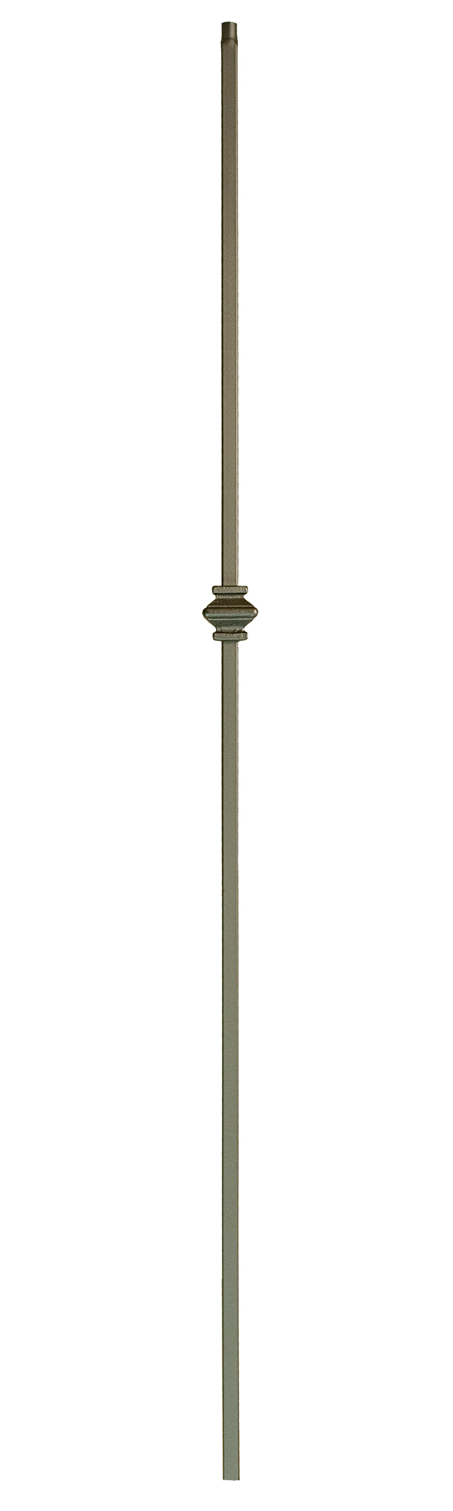 WM Coffman 800958 44-in x 0.5-in Flat Black Wrought Iron Pin Top Single Knuckle Stair Baluster