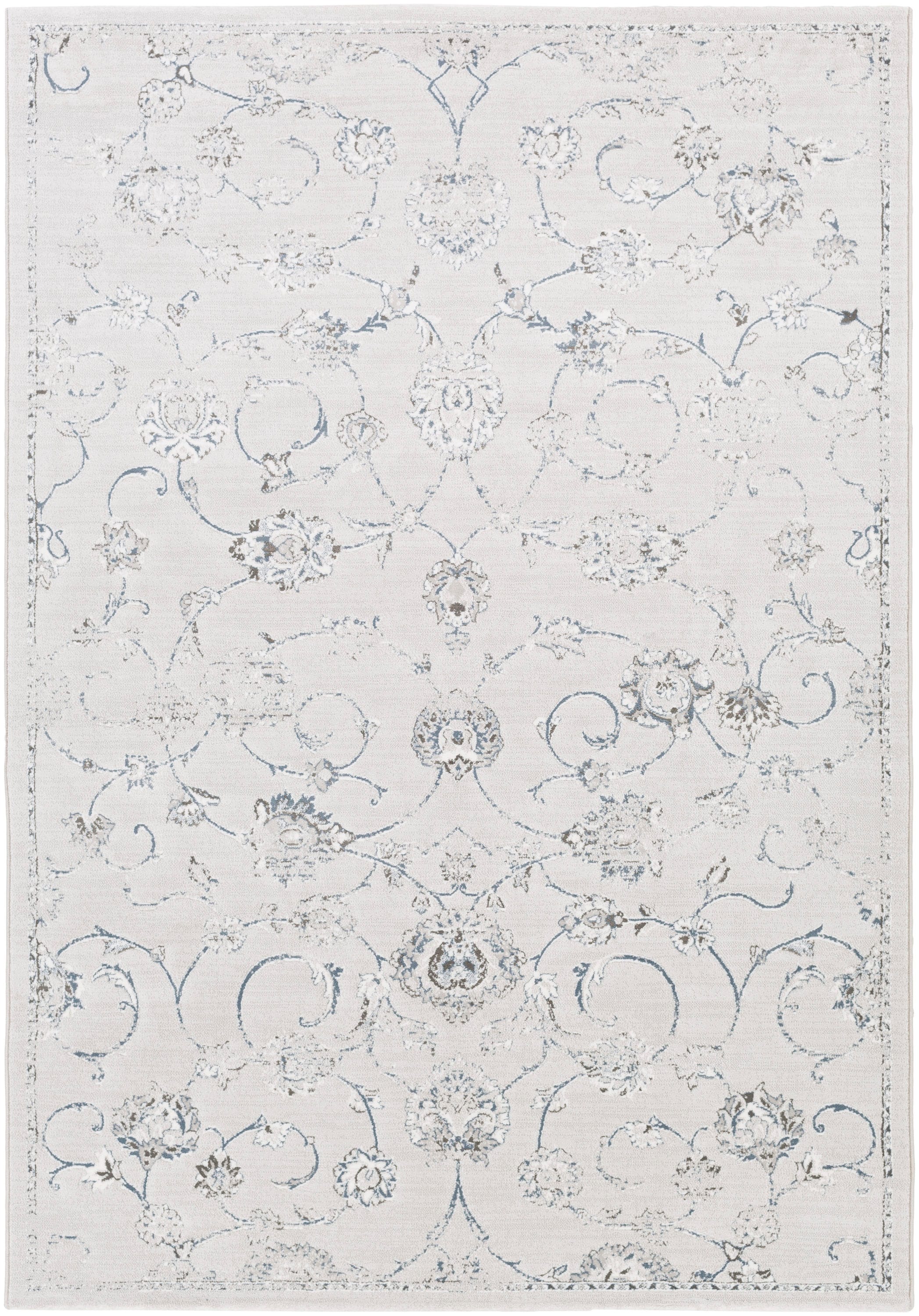 Surya CPO3726-31157 Contempo 4 x 6 (ft) Flatweave Polypropylene Light Gray Rectangular Indoor Medallion Oriental Area rug
