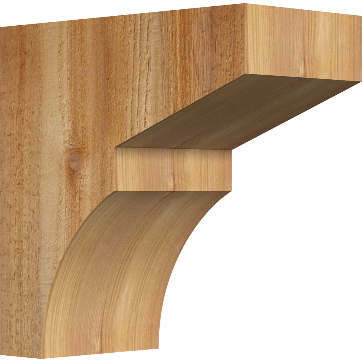 Ekena Millwork COR06X12X12MON00RWR 6-in x 12-in x 12-in Monterey Unfinished Western red cedar Wood Paintable/Stainable Corbel