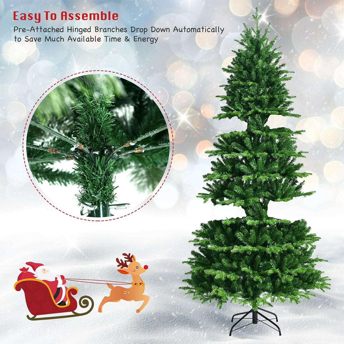 WELLFOR CM-HJY-23494US Artificial-Christmas-Trees - View #6