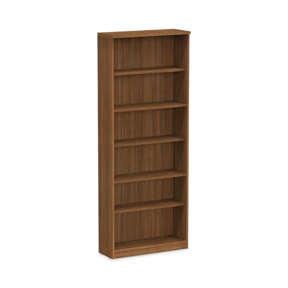 Alera Valencia Series 6-Shelf Bookcase - Modern Walnut Finish- 31.75 x 14 x 80.25 Inches #ALENVA638232WA