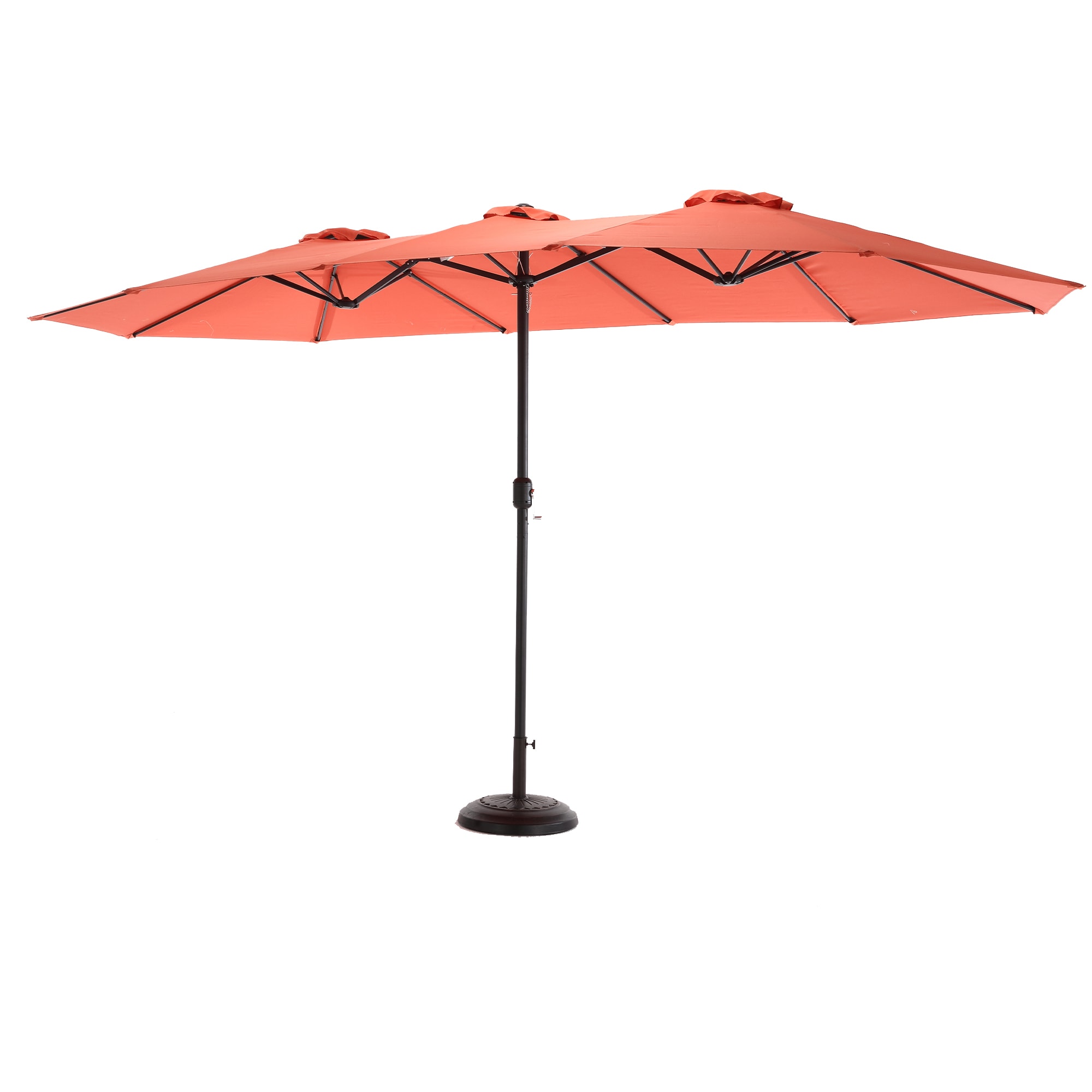 Fun Orange FUNHWCP65 15-Feet Steel Orange No-tilt Market Patio Umbrella