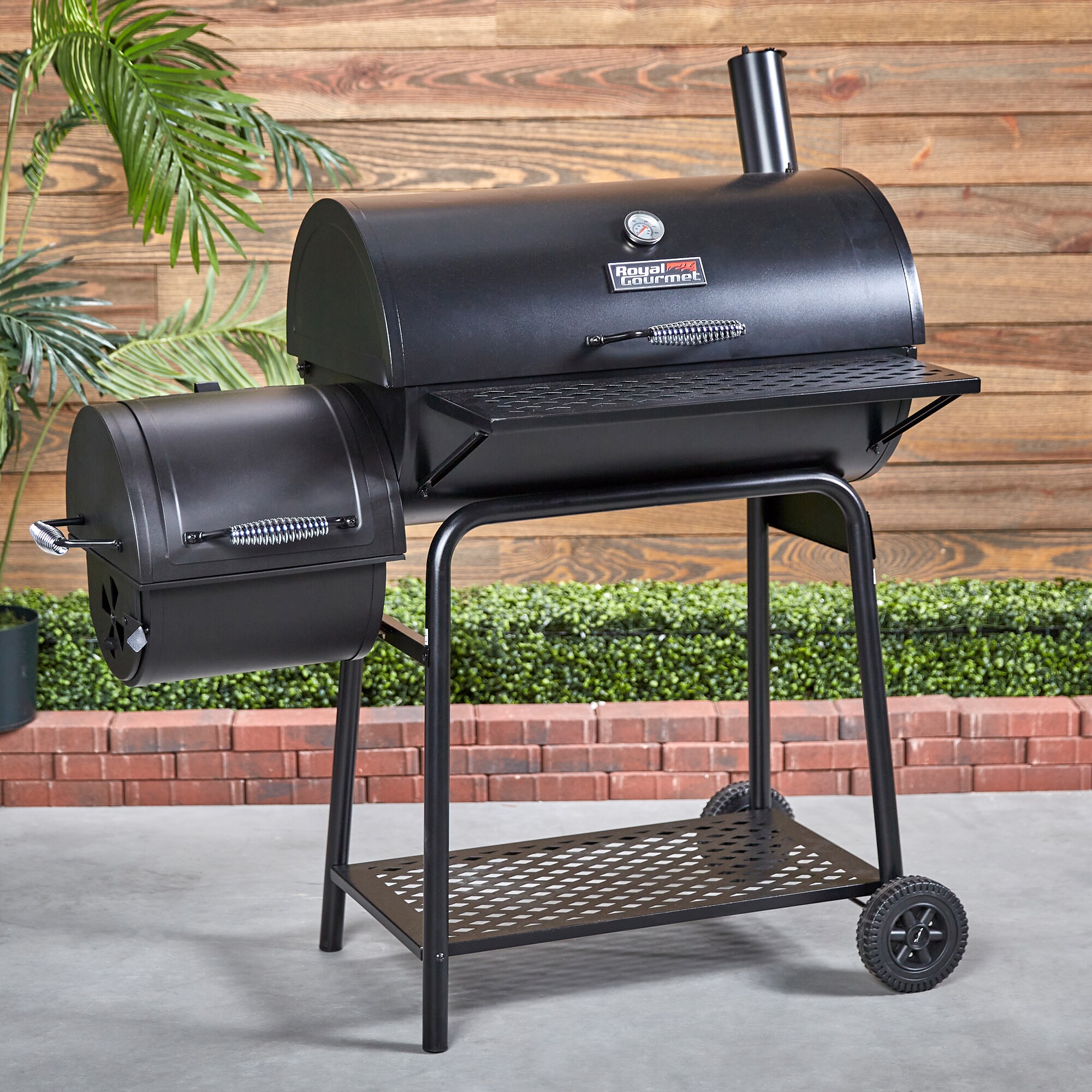 Royal Gourmet 26.8-in W Black Barrel Charcoal Grill at Lowes.com