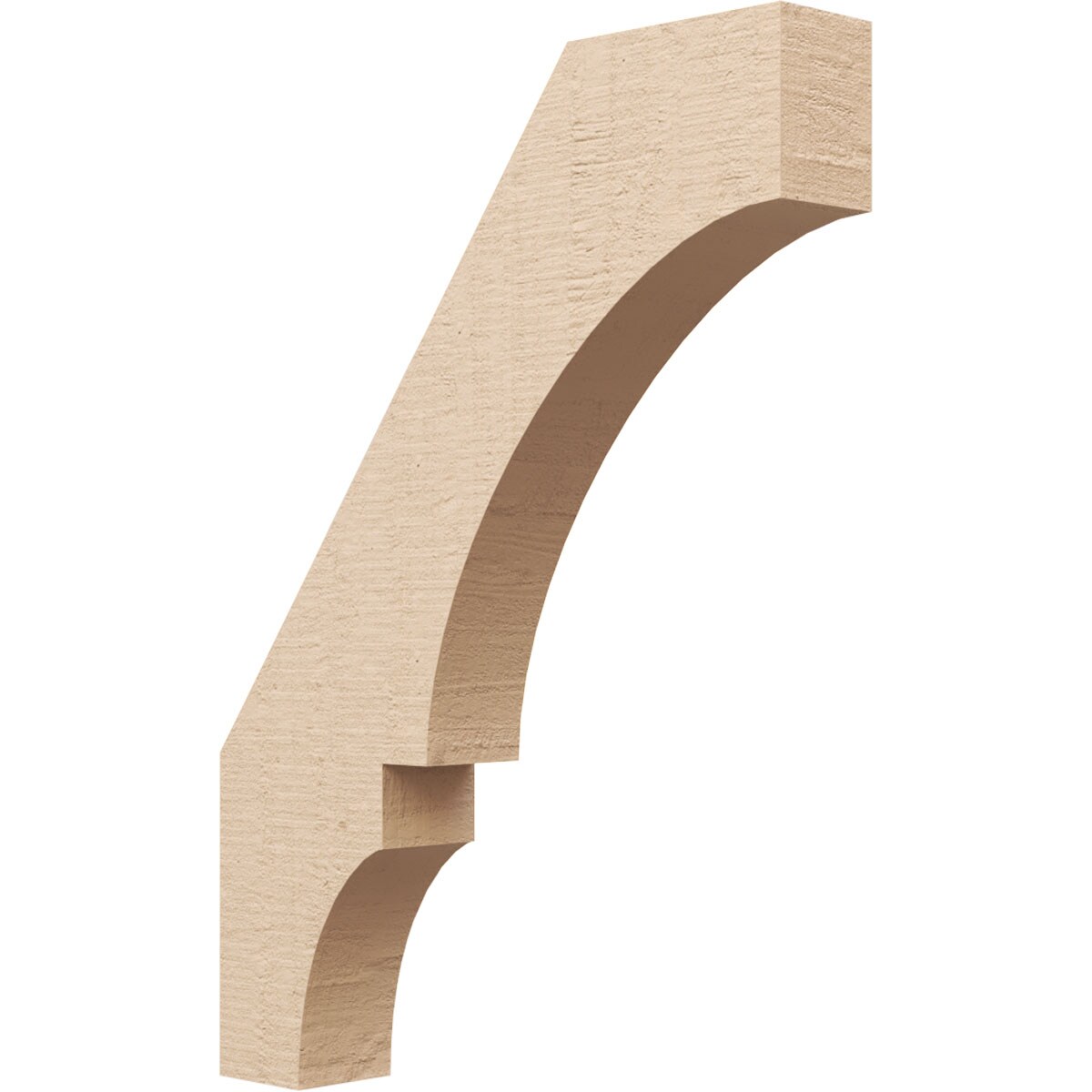 Ekena Millwork BRCUR03X18X24BOARCPR 3-in x 24-in x 18-in Primed Urethane Balboa Rough Cedar Woodgrain TimberThane KneeBrace