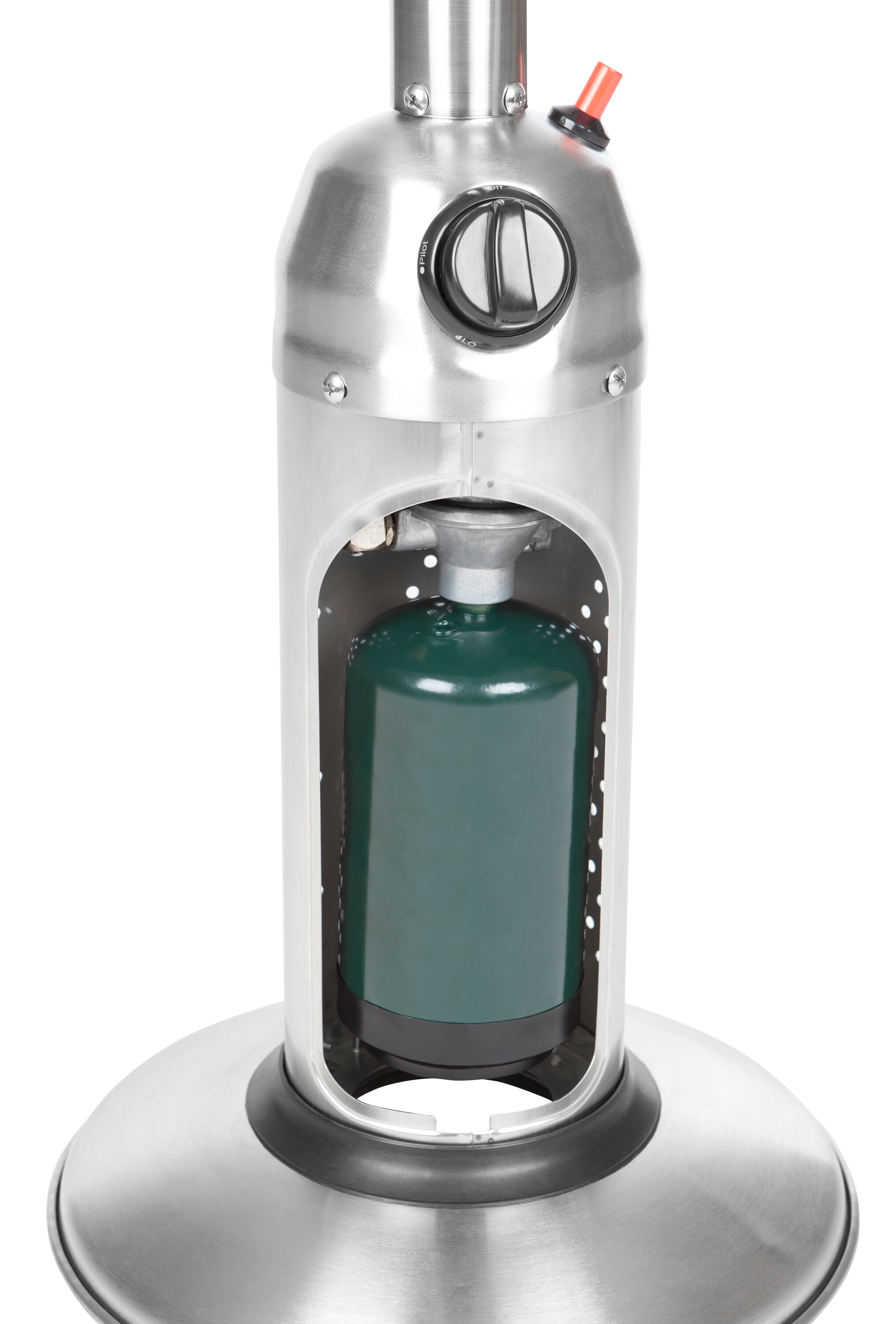 Fire Sense 60262 10000 -BTU Silver Stainless steel Tabletop Liquid propane Patio Heater
