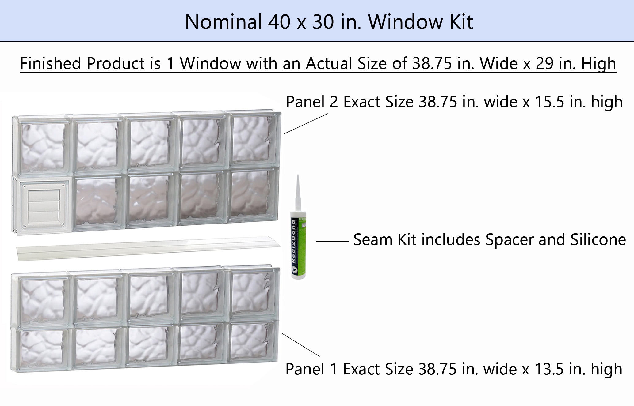 REDI2SET D4030DC Glass-Block-Windows - View #2