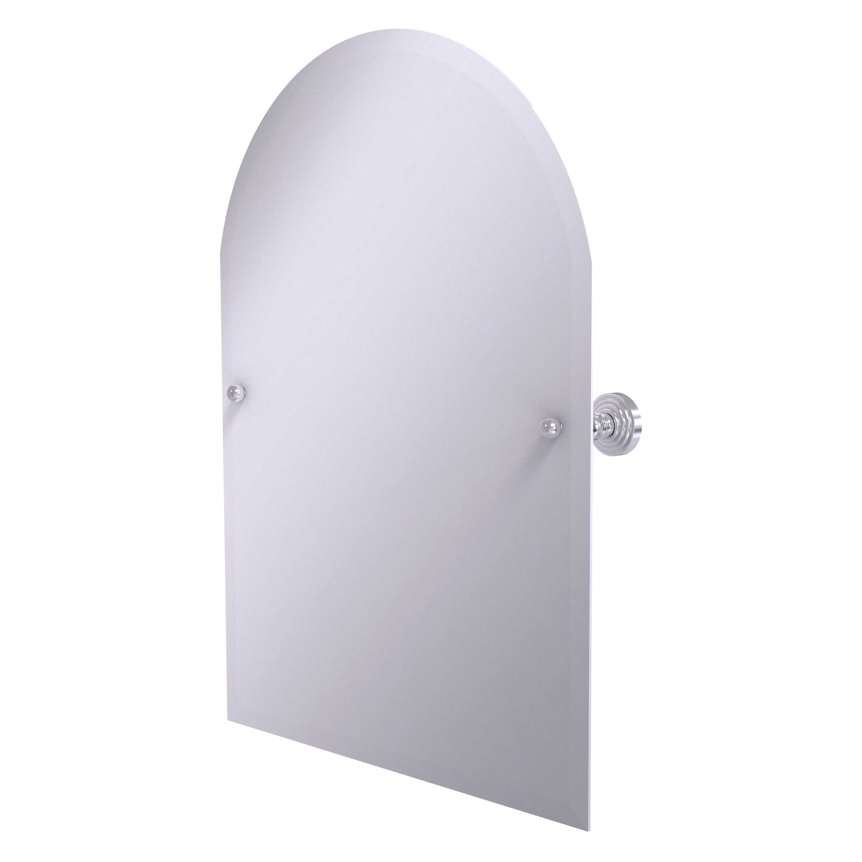 Allied Brass WP-94-SCH Waverly Place 21-Inches x 29-Inches Beveled Frameless Arch Tilting Bathroom Vanity Mirror ( Satin Chrome )