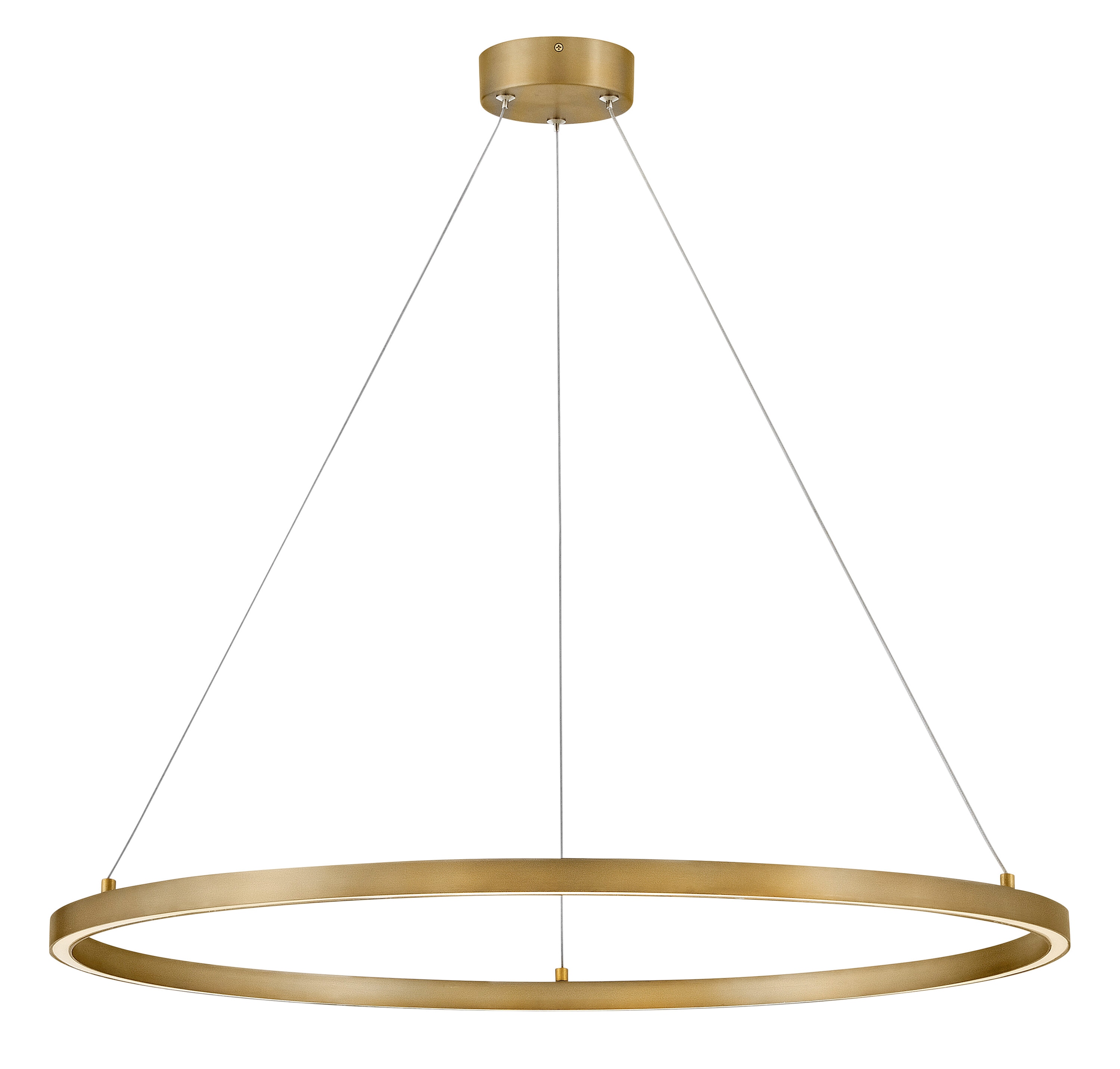 Lark 83465LCB Kenna 1 -Light Satin Brass Modern/contemporary Integrated LED For Use in Bedrooms, Dining Rooms, Foyers, Kitchens, Living Rooms Chandelier