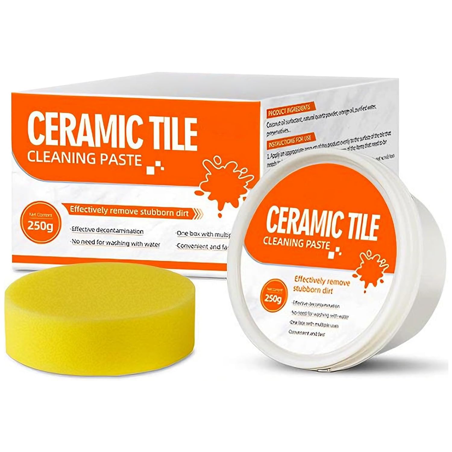 LAIFUCAM  Tile and Grout Cleaner Paste Heavy Duty Cleaning Paste for Tile Floor Ceramic Porcelain Marble Faucet Shower Removes Old Stains All