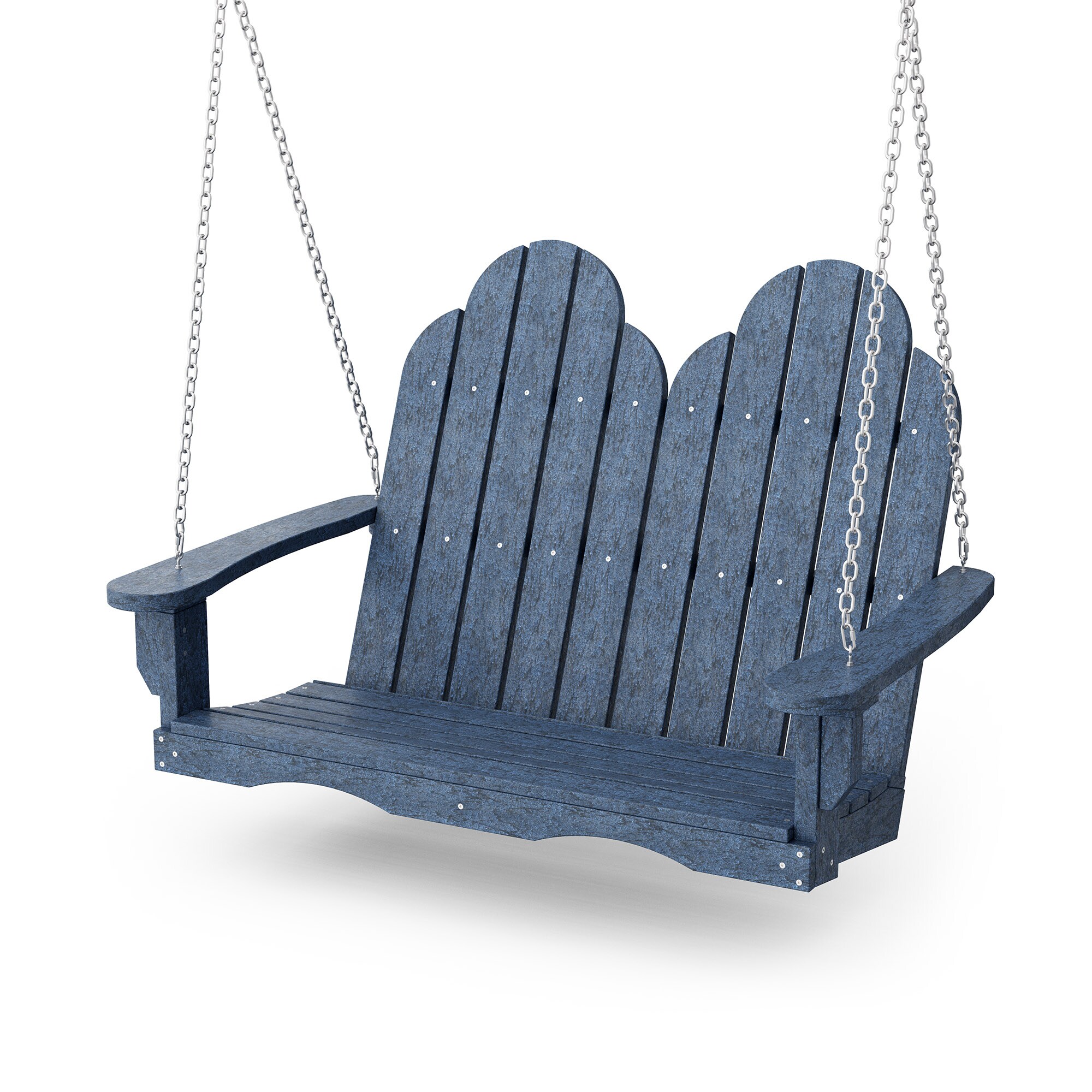 Wildridge LCC-204-PB Classic Adirondack 2 -person Patriot Blue Plastic Outdoor Swing