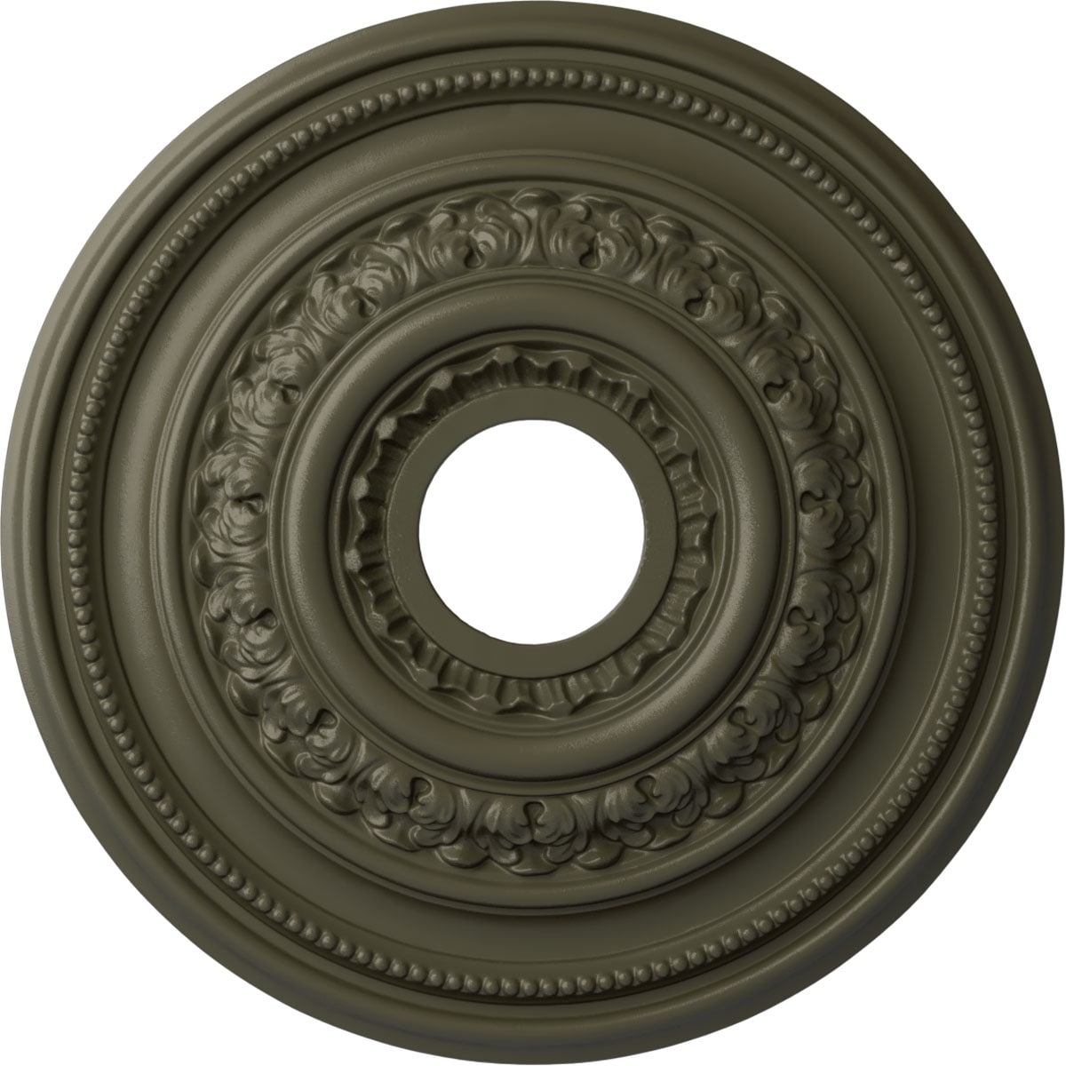 Ekena Millwork CM17OLWHF Orleans 17.625-in W x 17.625-in L Painted Witch Hazel Polyurethane Whole Ceiling Medallion