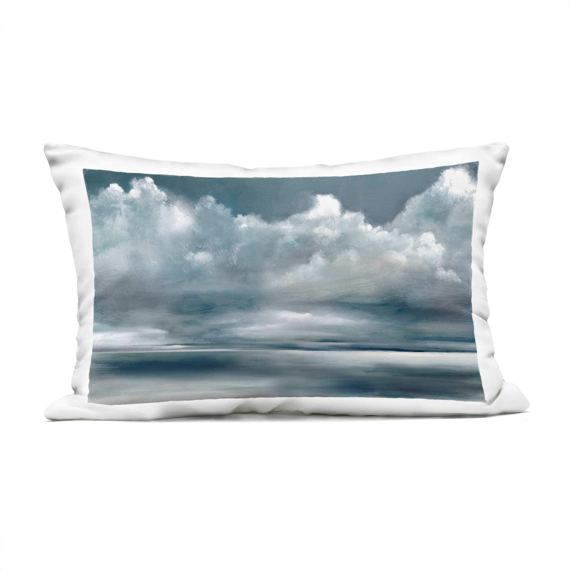 Stupell Industries PLP-219-ORC-14X20 Full Grey Storm Clouds Outdoor Printed Pillow design by Ruane Manning