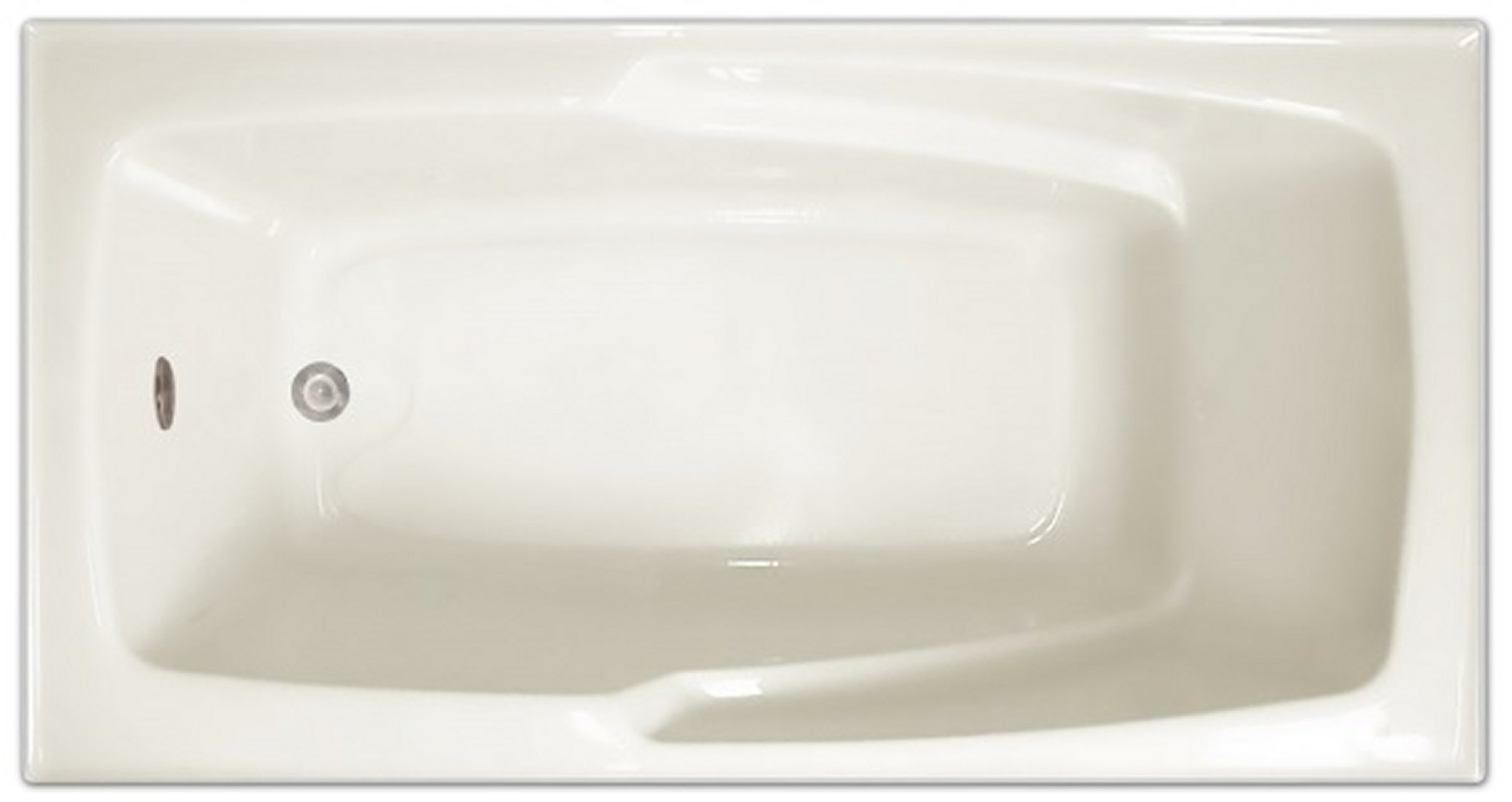 Home and Garden LPI16-S 32-in x 60-in White Acrylic Drop-In Soaking Bathtub (Reversible Drain)