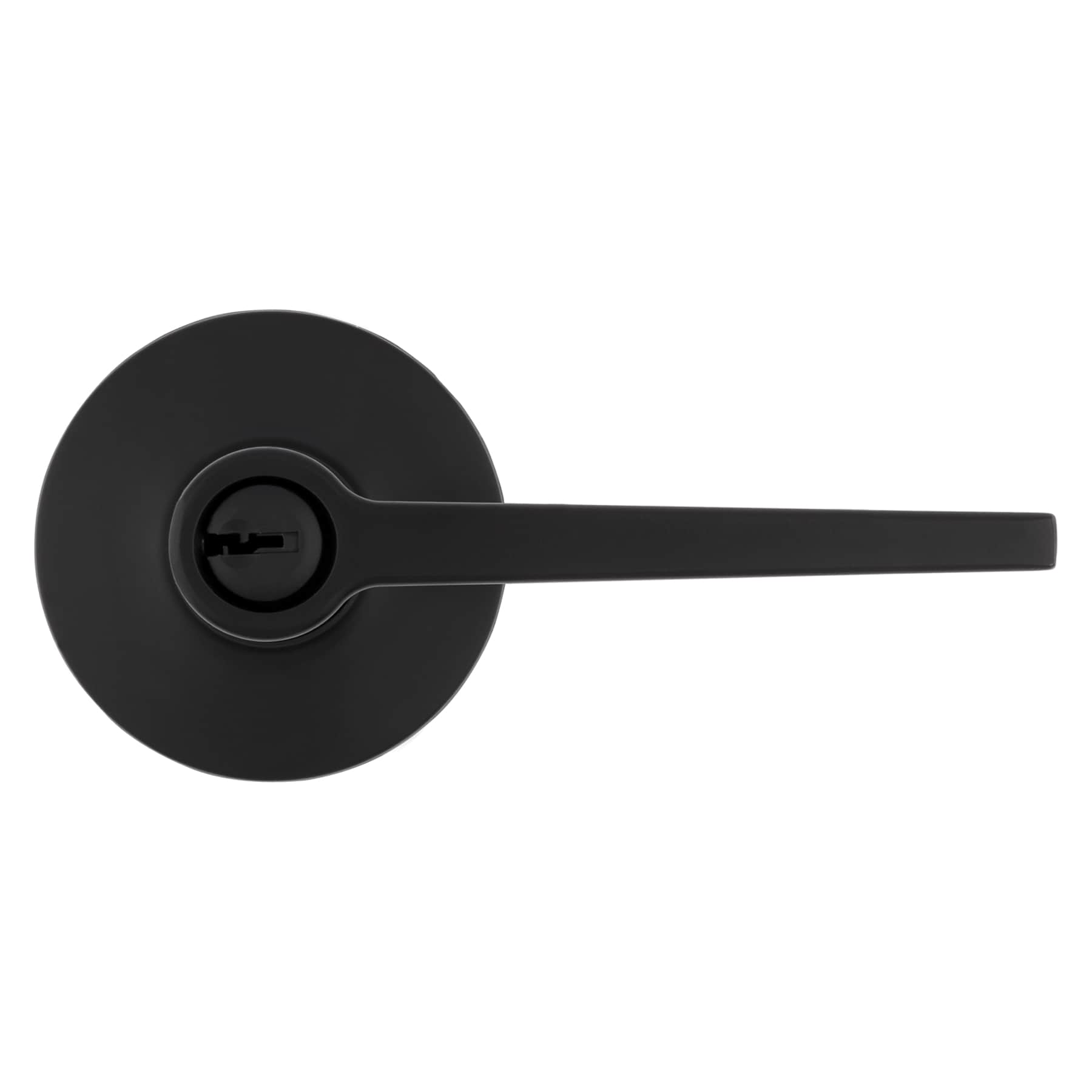 RELIABILT Dallas Matte Black Exterior Keyed Entry Door Handle in the ...