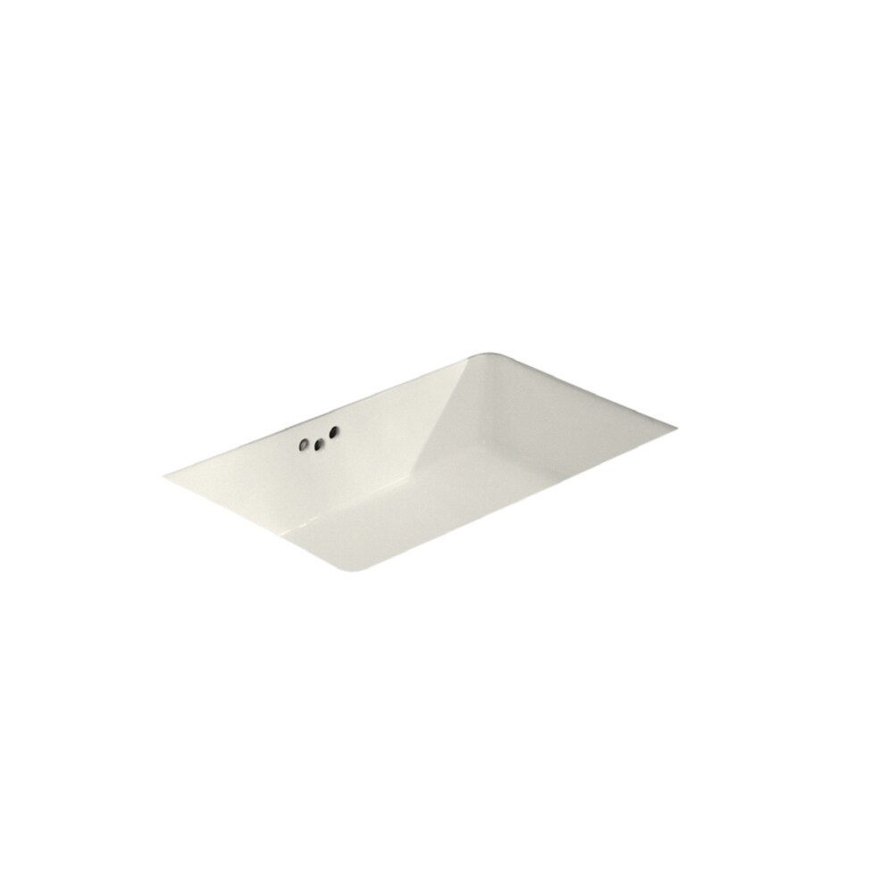 KOHLER 2297-G-96 Kathryn Vitreous china Undermount Rectangular Traditional Biscuit Bathroom Sink ( 23.875-in x 15.625-in )