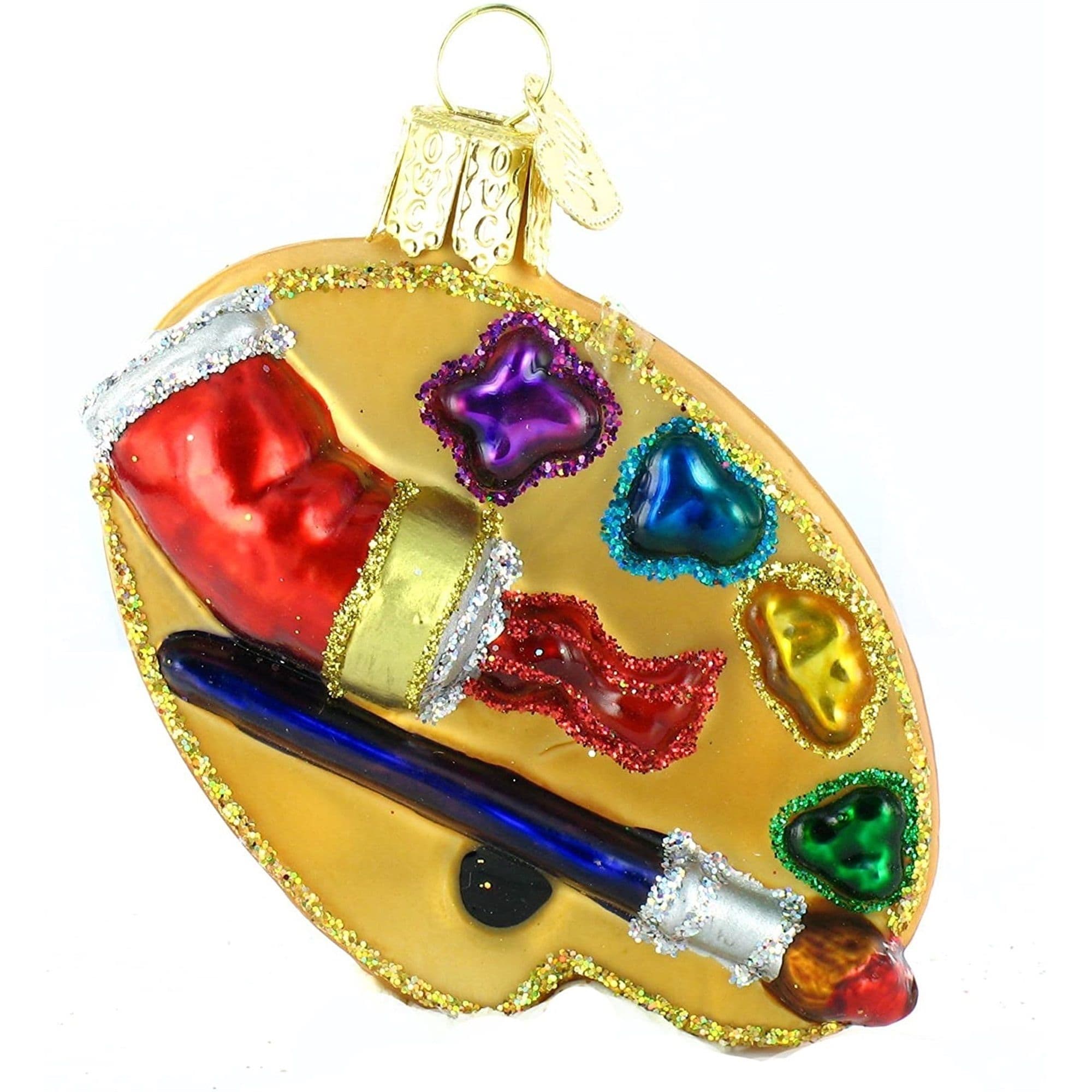 Old World Christmas 729343360656 Blown Glass Ornament for Christmas Tree - Artist's Palette