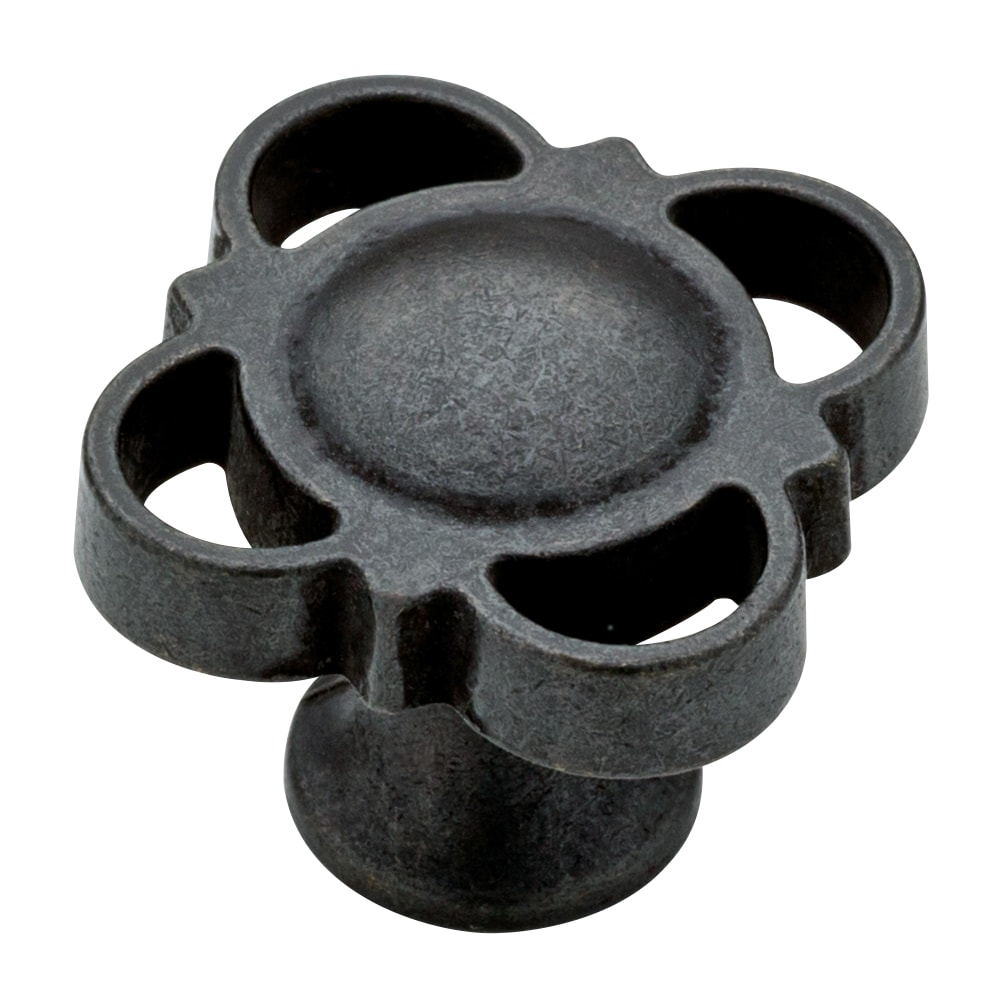 Brainerd P32706W-SI-CP Quatrefoil 1-1/4-in Soft Iron Novelty Traditional Cabinet Knob