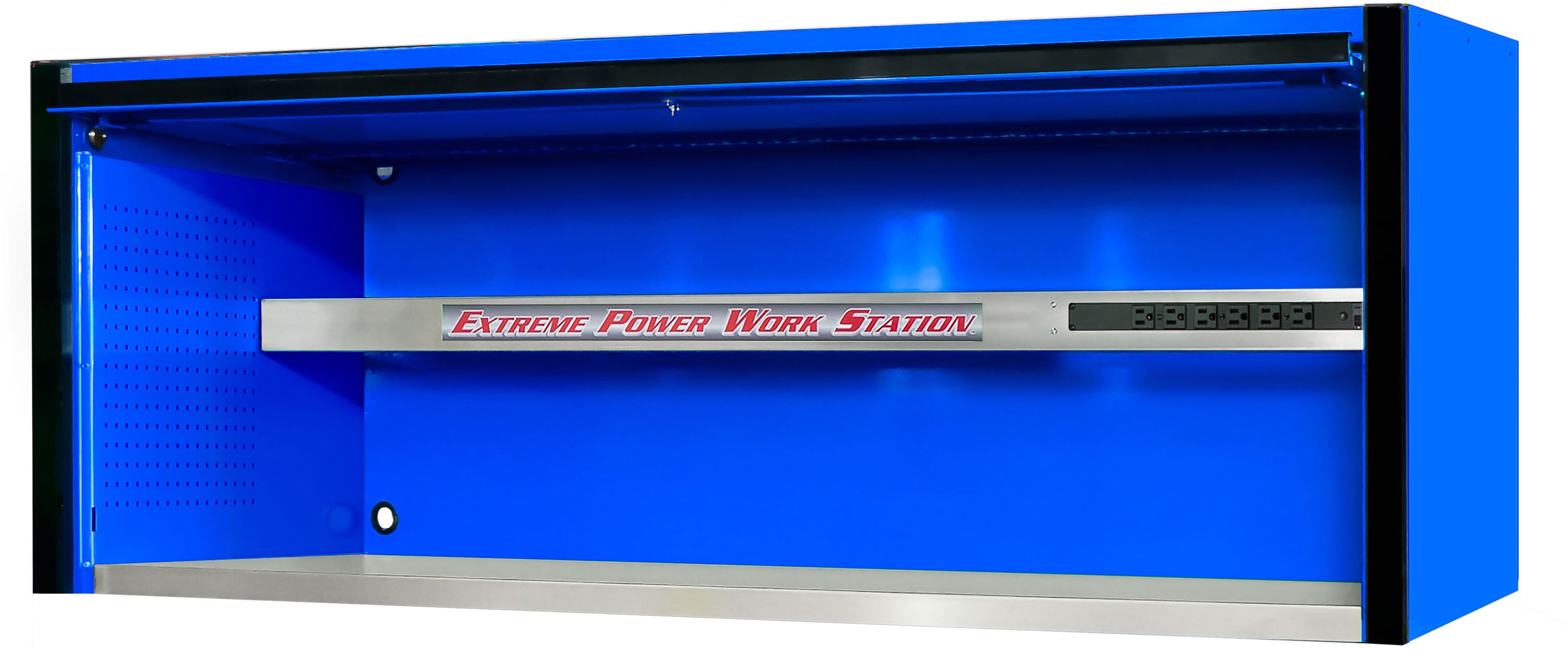 Extreme Tools EX7201HCQBLBK EX Professional Series 72-in W x 26.25-in H x 30-in D Steel Tool Chest ( BLUE POWDER COAT w Black Anodized Aluminum DRAWER PULLS )