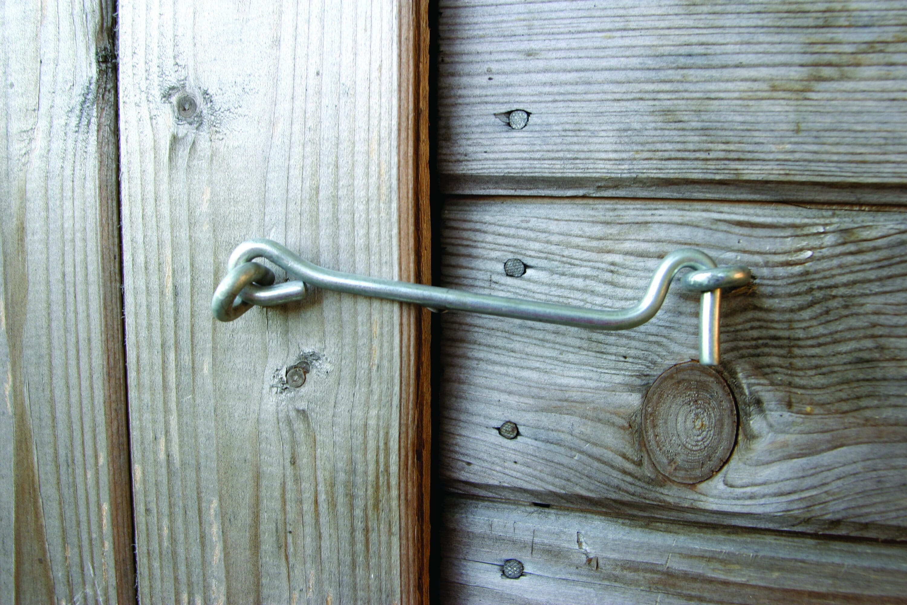 Hillman Hook and Eye Door Latch, Indoor/Outdoor Use, Zinc-Plated, 6-in