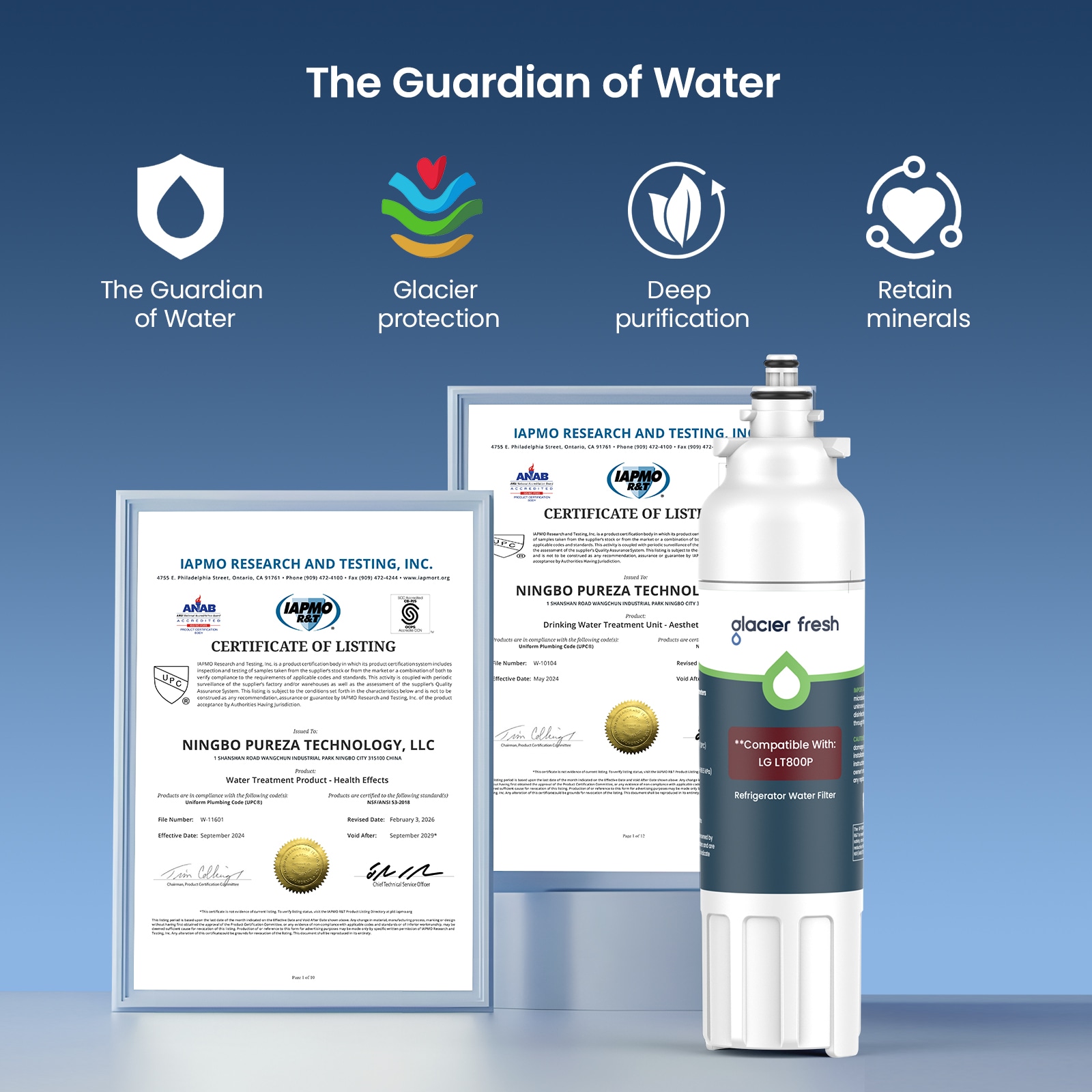Glacier Fresh GF-Z015-53-6P Refrigerator-Water-Filters - View #2