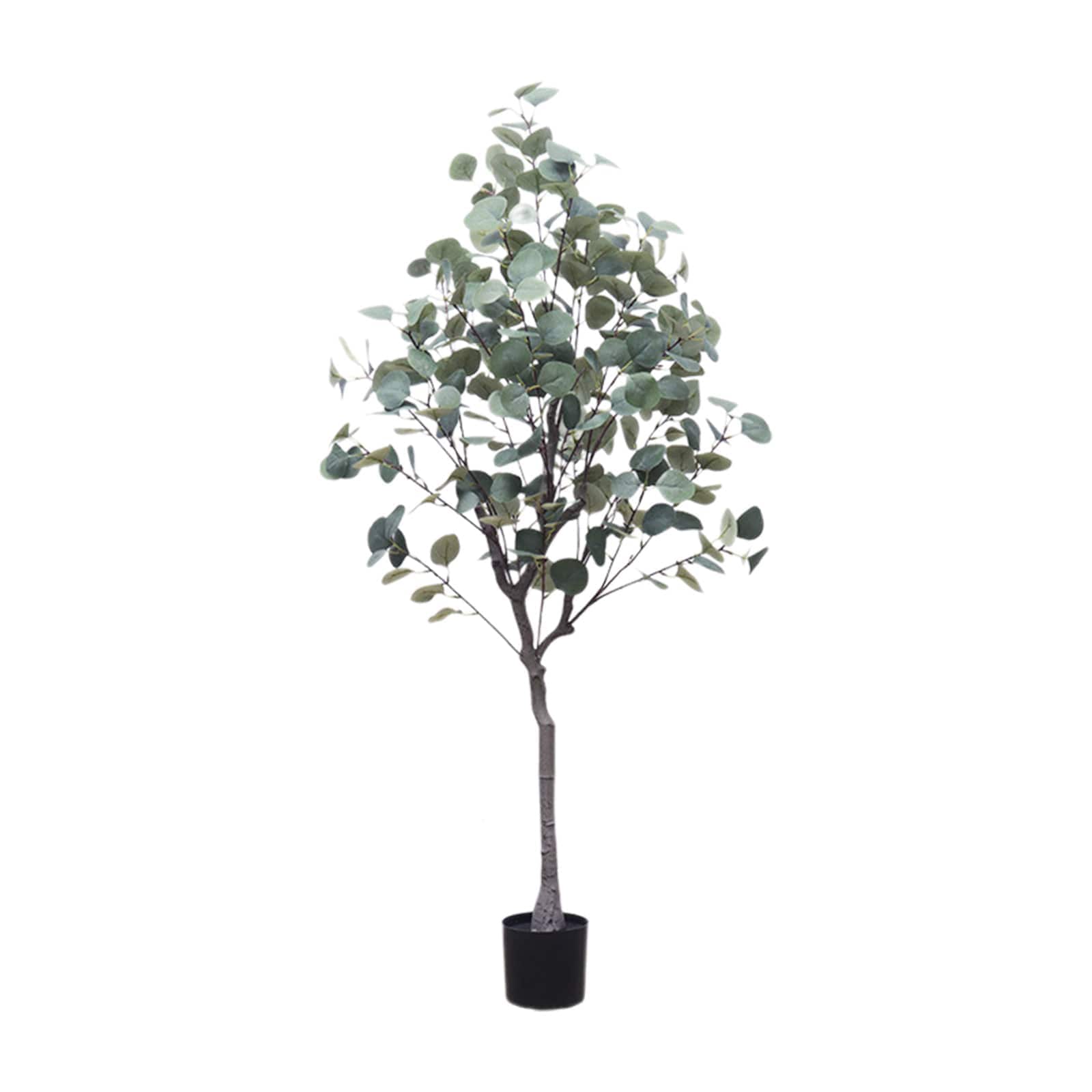 WhizMax WLS-FQZOL-9BPTKMDL Artificial Eucalyptus Tree 6ft Tall Fake Silver Dollar Leaves Eucalyptus Plants Faux Silk Eucalyptus Stems with Planter Artificial Tree