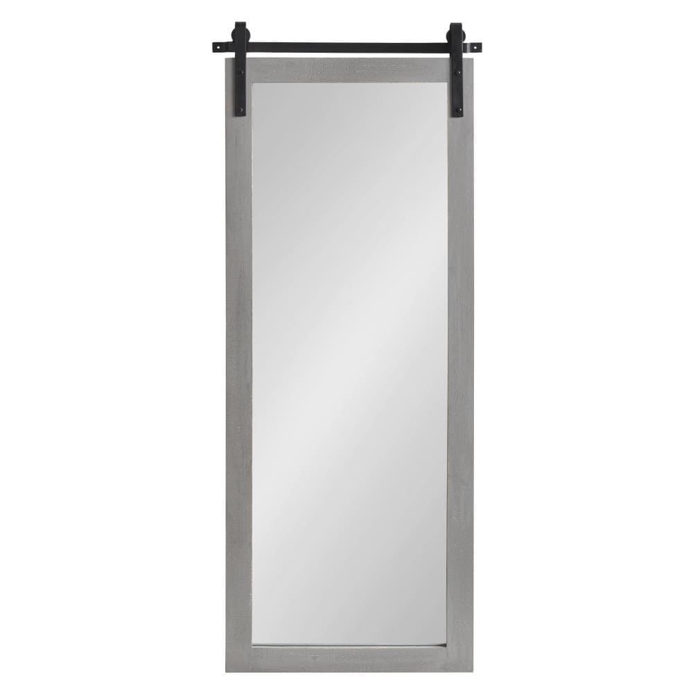 Cates Rustic Full-Length Barn Door-Inspired Wood Mirror, 55" x 22"