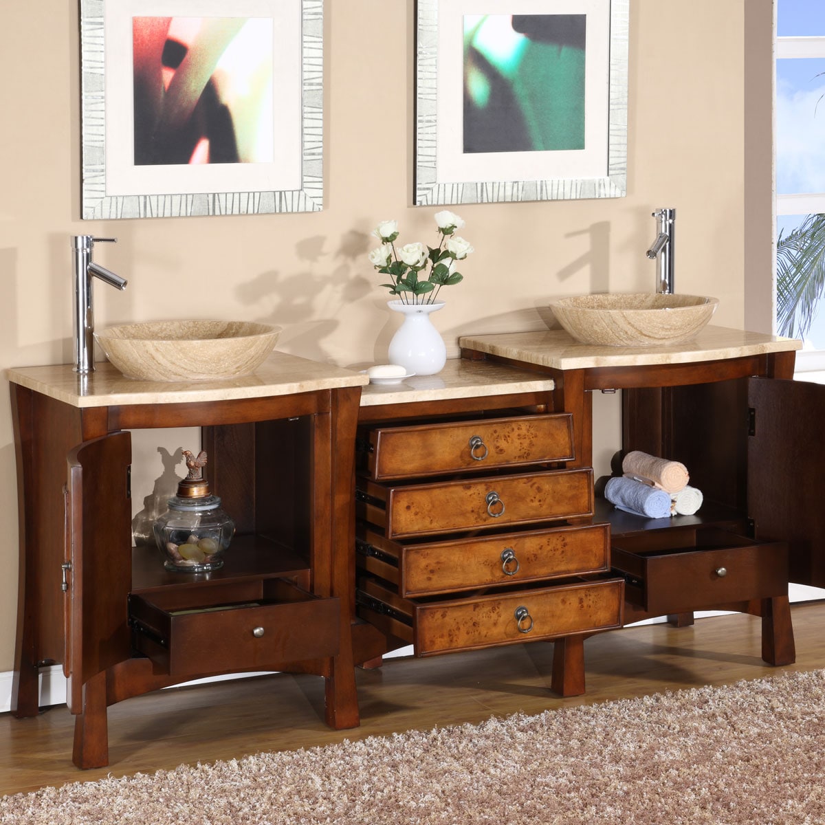 Silkroad Exclusive HYP-0714-T-TT-72 Bath-Vanity-Combo - View #2