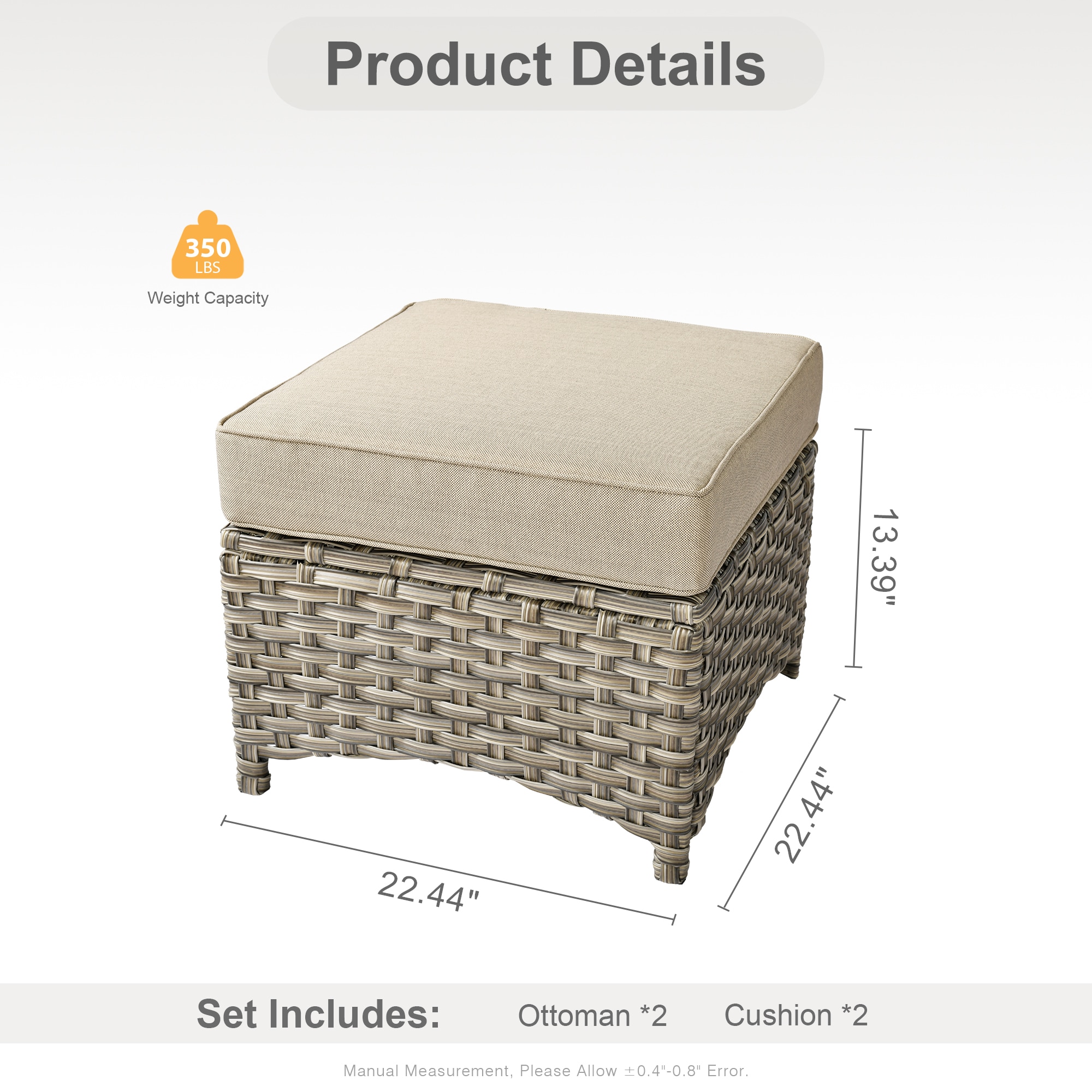 weaxty HMBPAD600-4 Stools-Ottomans - View #3
