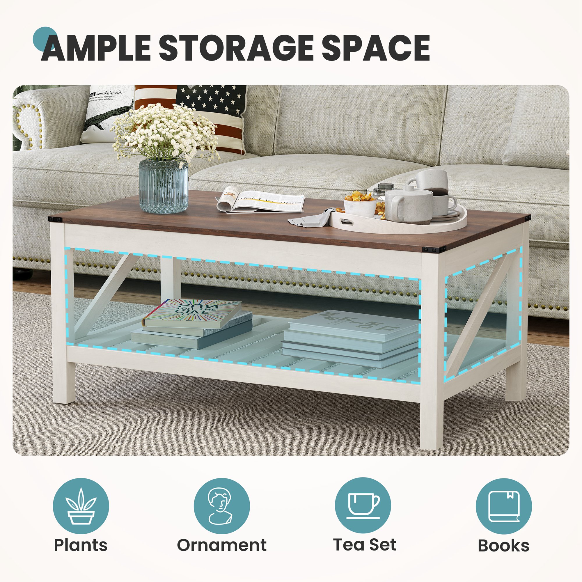 Crestlive Products CL-CT002BRN Coffee-Tables - View #6
