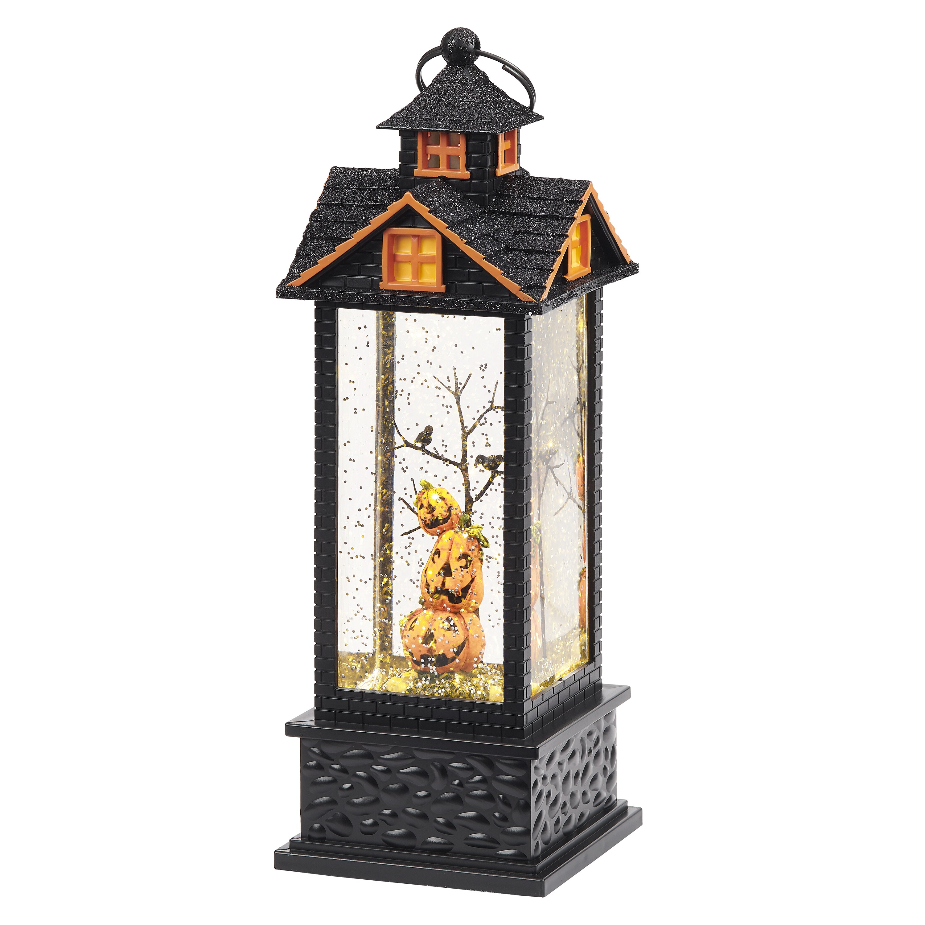 11.75" Fall-Themed LED Jack-o'-lantern Plastic Centerpiece