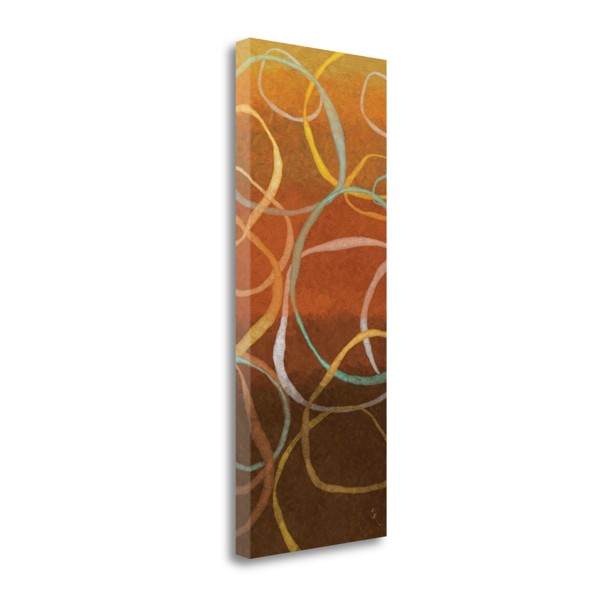 Tangletown Fine Art WA605786-1332C Square Dancing Circles Ii Sarah Adams 32-in H x 13-in W Abstract Print on Canvas