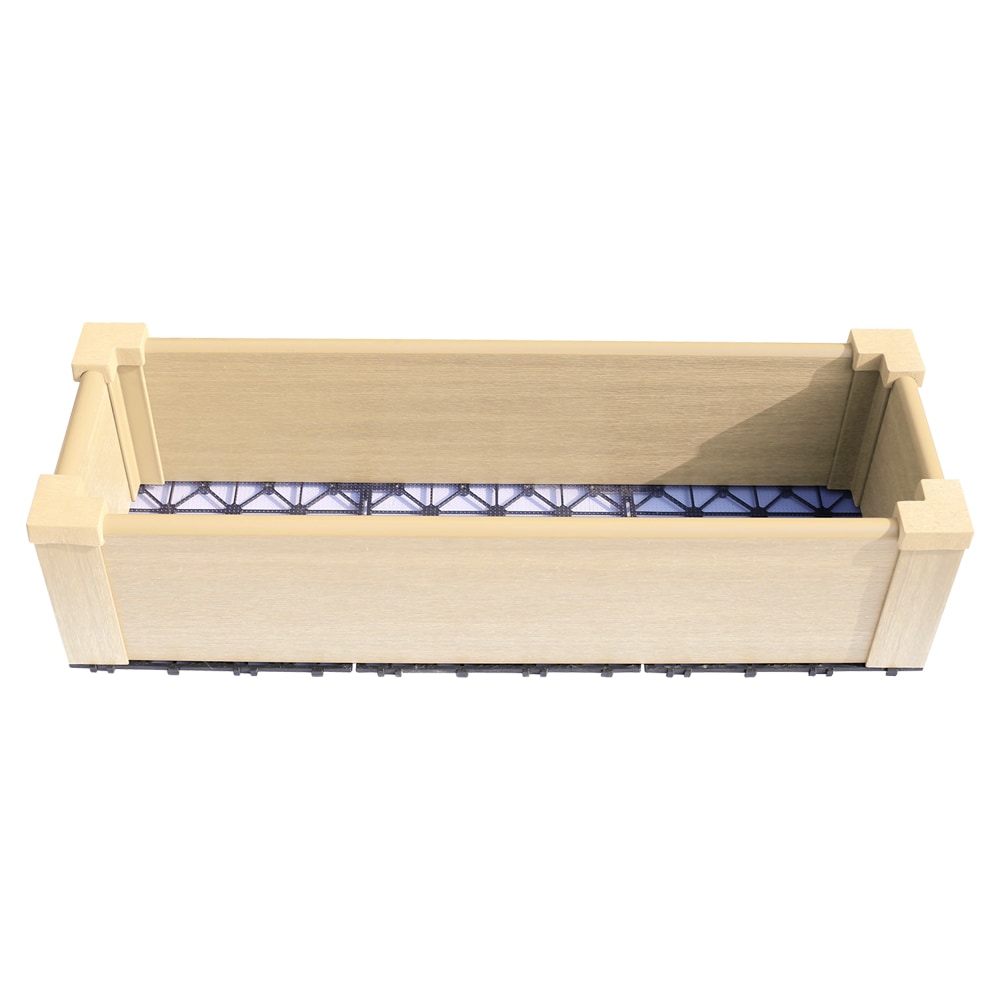 NewTechWood US-QD-PB-13-CE Rectangle 15-in W x 12-in L Brown Mixed/Composite Indoor/Outdoor Planter