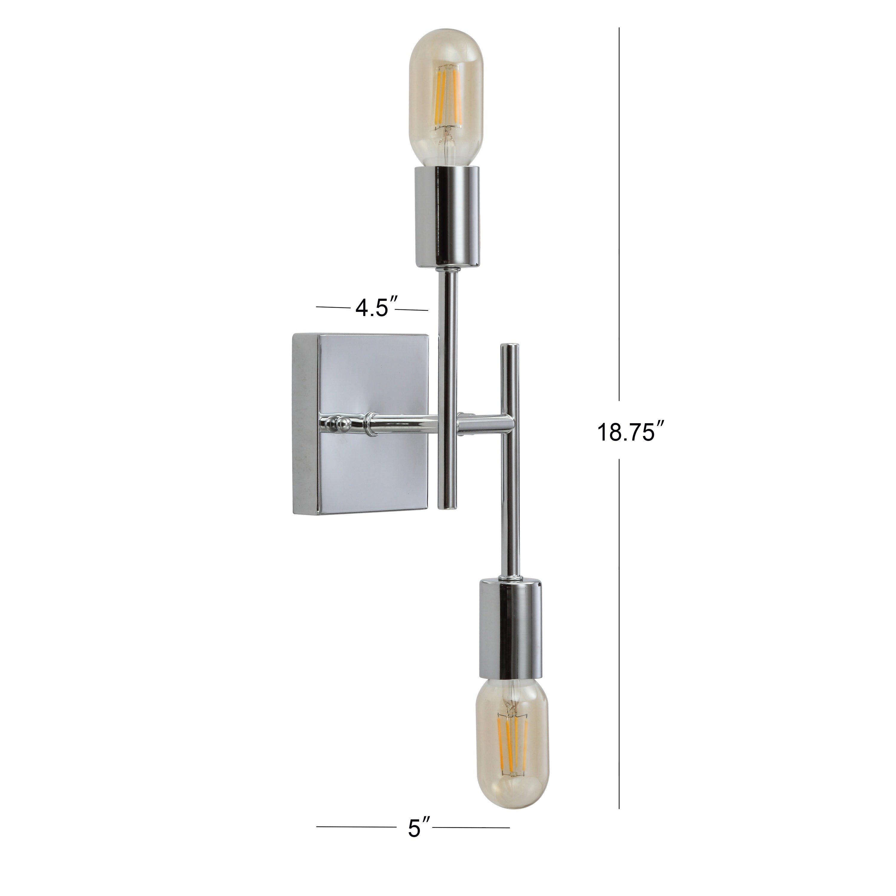 Turing 18.75" Polished Chrome LED Wall Sconce for Modern Homes