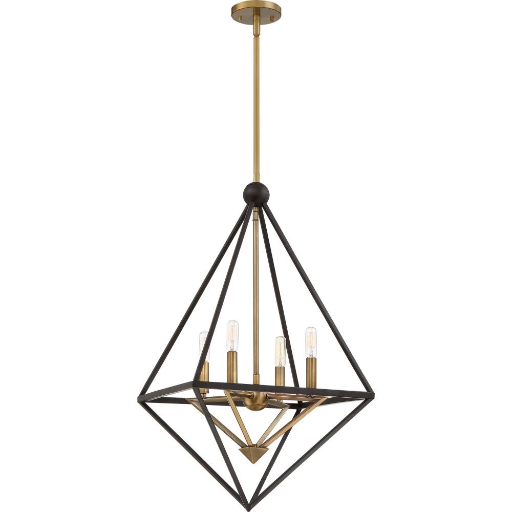Quoizel LVR5204WT Louvre 4 -Light Bronze Modern/contemporary For Use in Bathrooms, Bedrooms, Dining Rooms, Foyers, Kitchens, Living Rooms Chandelier