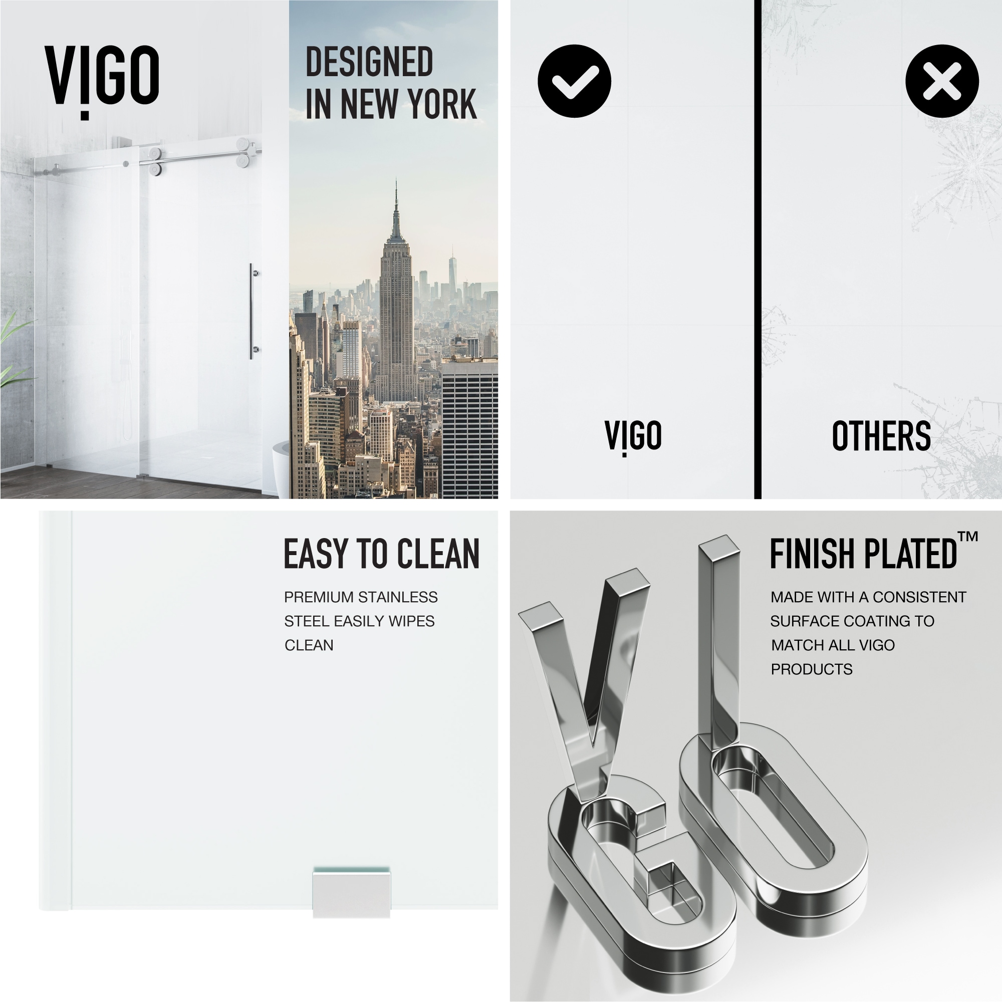 Frameless 60" Frosted Glass Sliding Shower Door with Brushed Stainless Steel Hardware