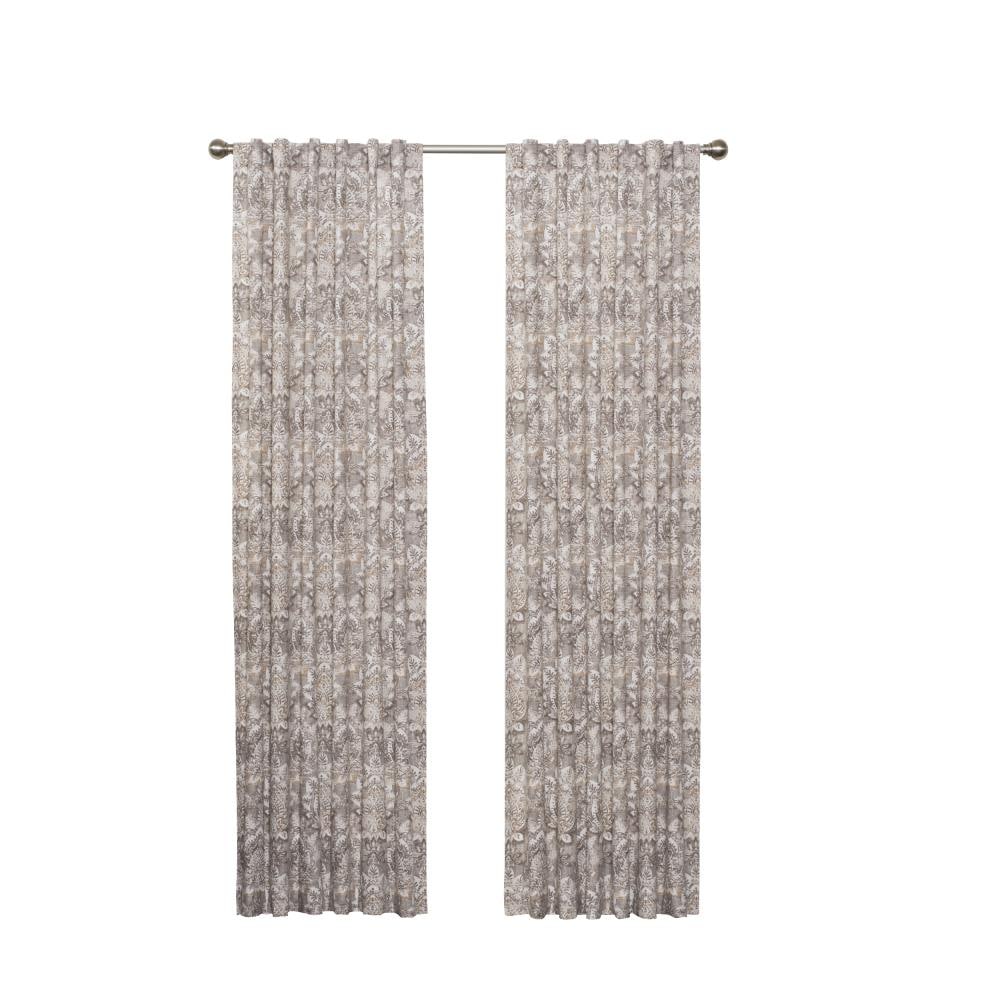 Vue 16821052084NAT 84-in Natural Cotton Light Filtering Rod Pocket Single Curtain Panel