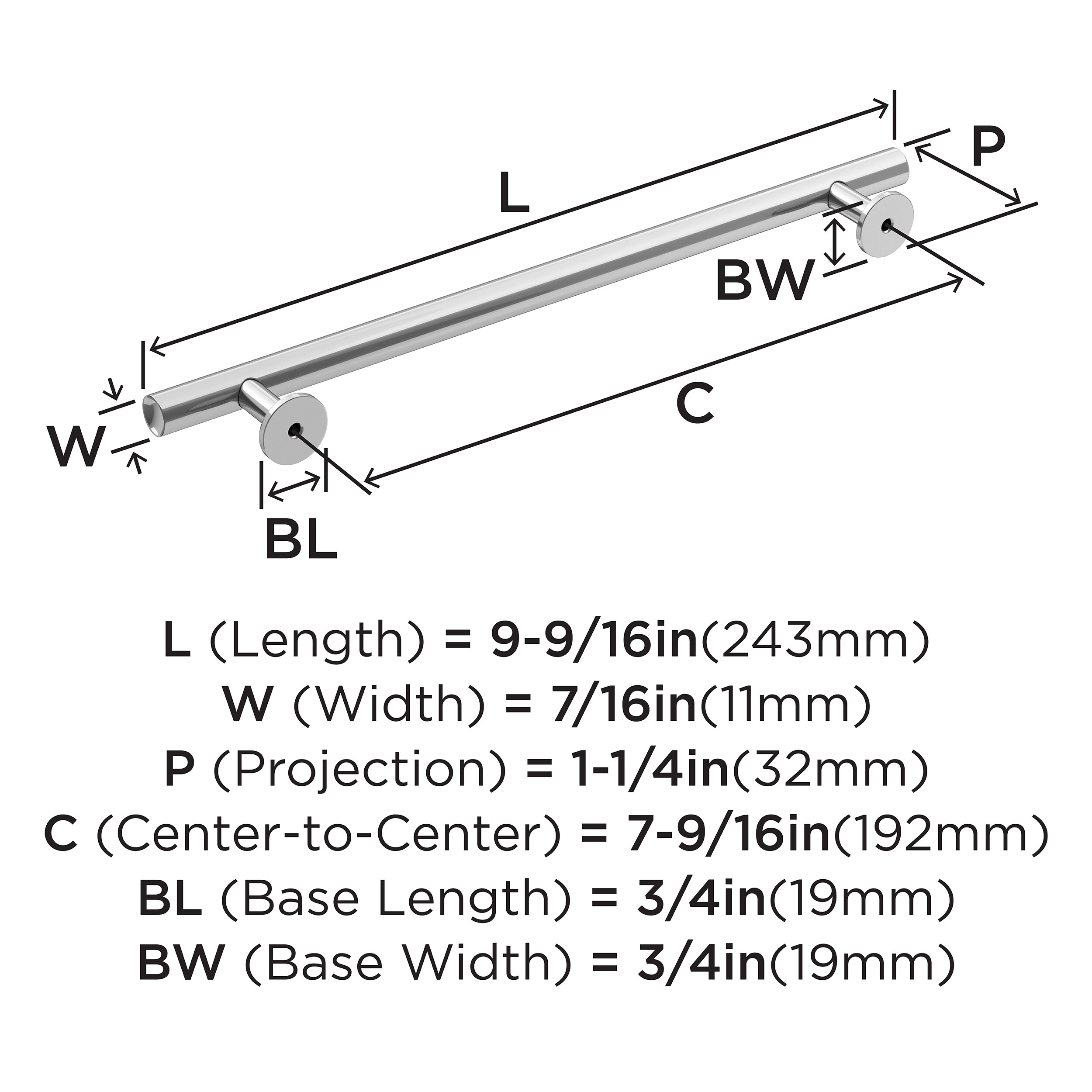 Amerock BP3686826 Cabinet-Pulls - View #4