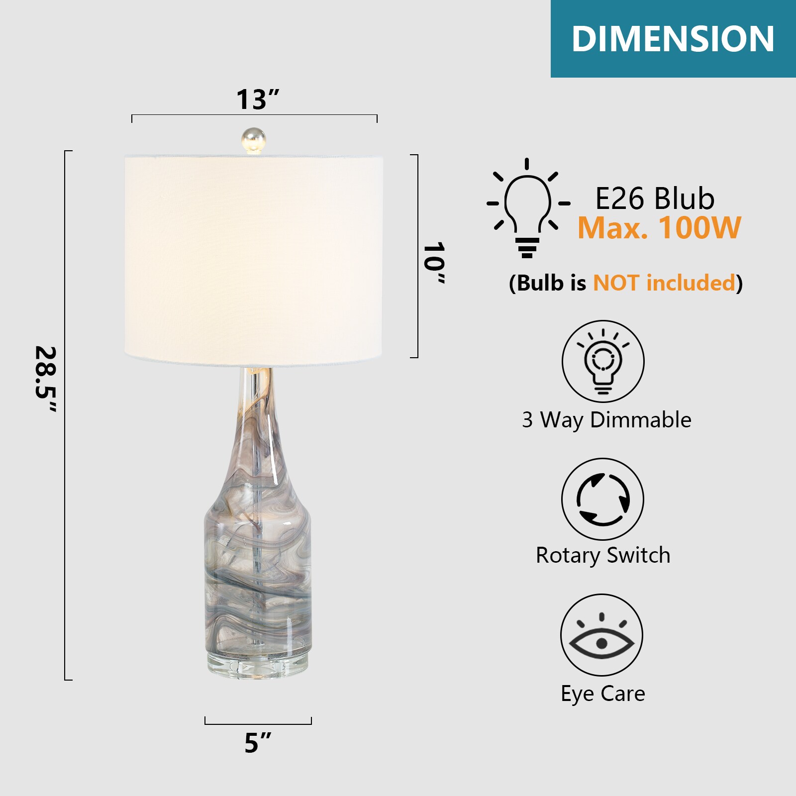 Maxax T120-GY Table-Lamps - View #4