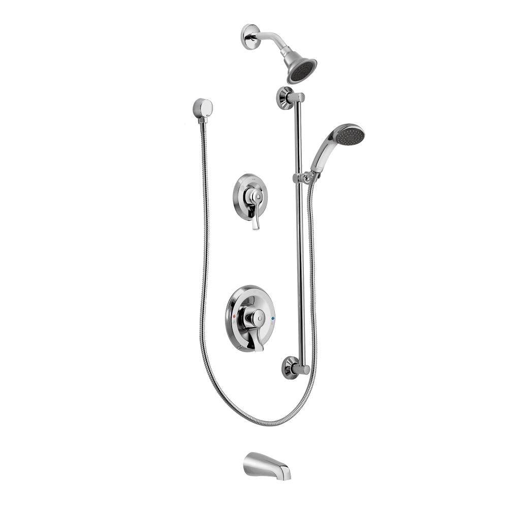 Moen Commercial Chrome 1-Handle WaterSense Shower Faucet with Multi-Head Showerhead