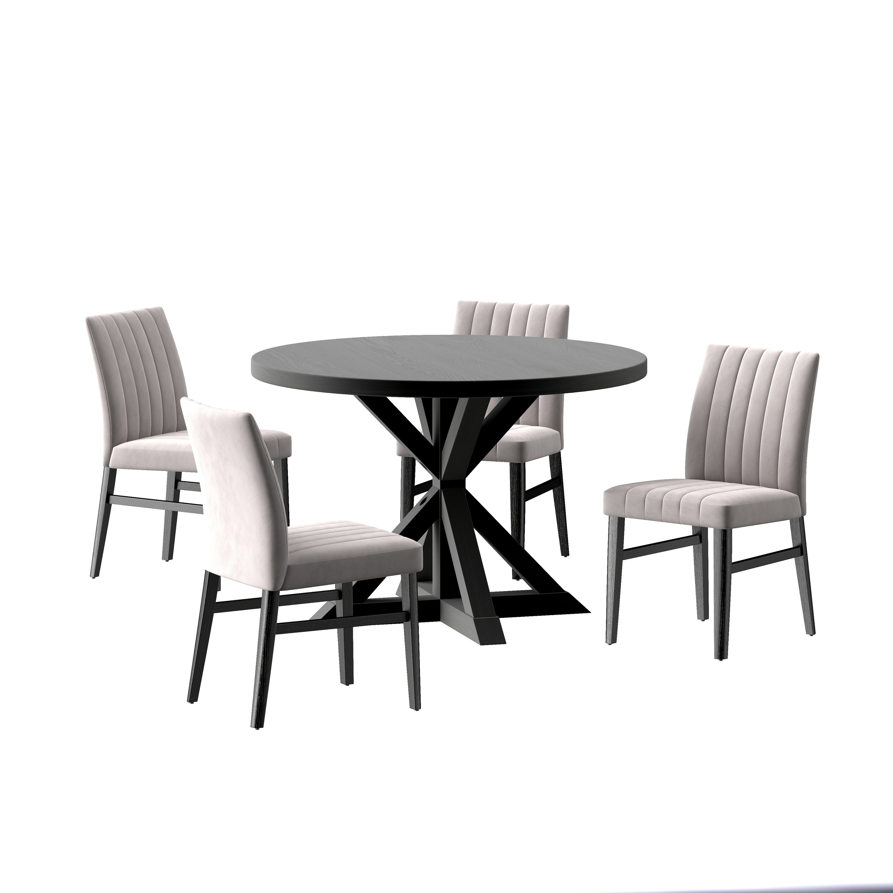 Roundhill Furniture T304-C056TAX2 Dining-Sets - View #2