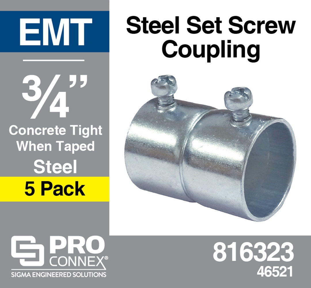Steel Morris Products 14909 EMT Set Screw Coupling 4 Trade Size 