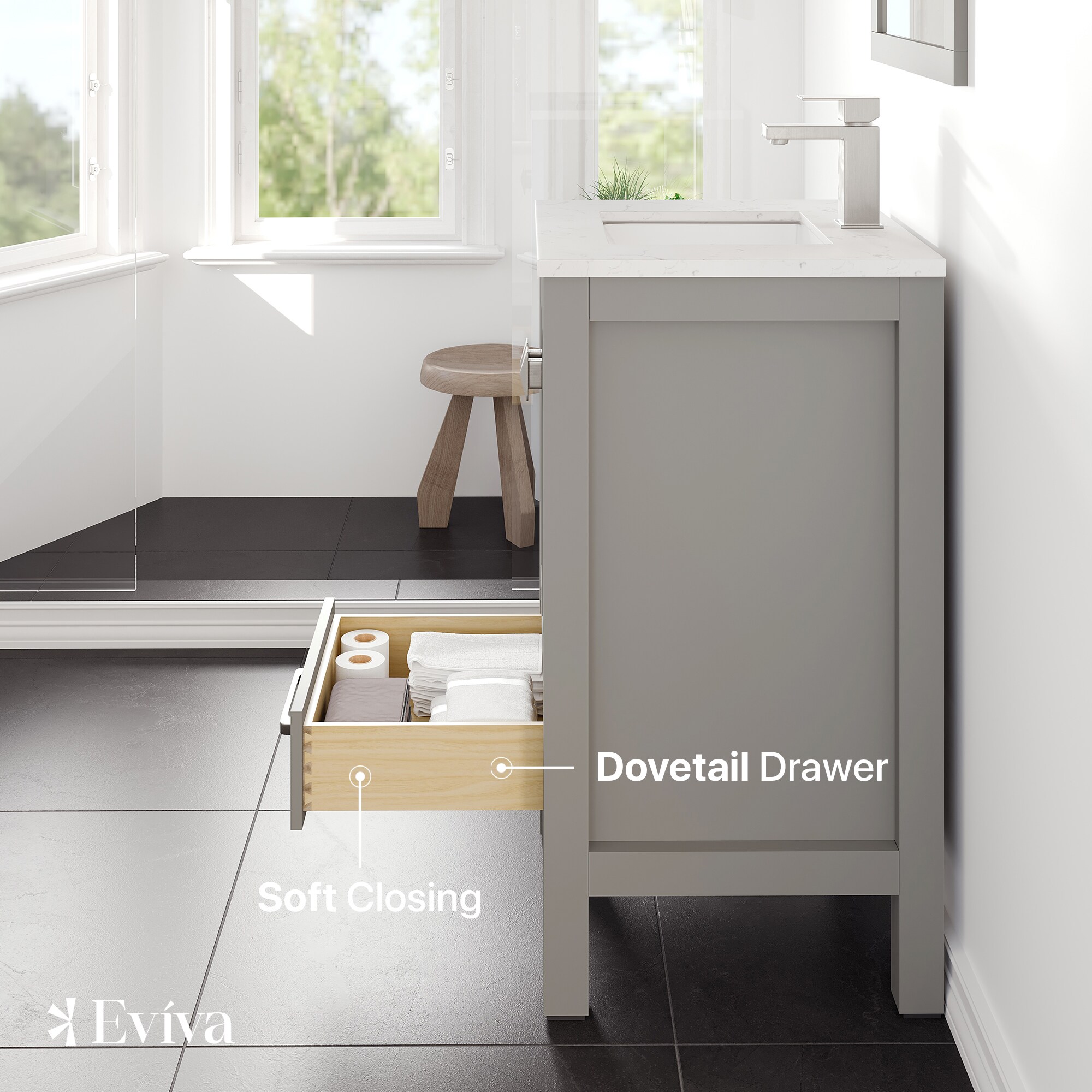 Eviva TVN414-20X18GR-Q Bath-Vanity-Combo - View #5