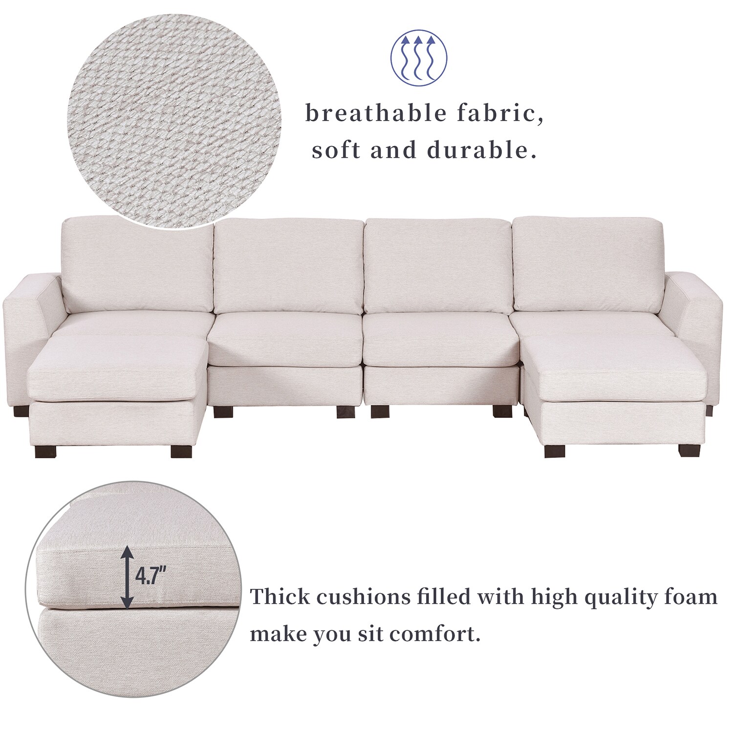 SINOFURN SYA010295GY Sofas-Loveseats - View #17