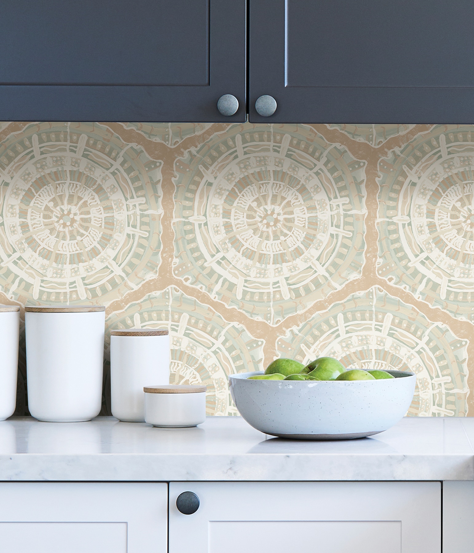 Peach Geometric Self-Adhesive Removable Wallpaper Roll