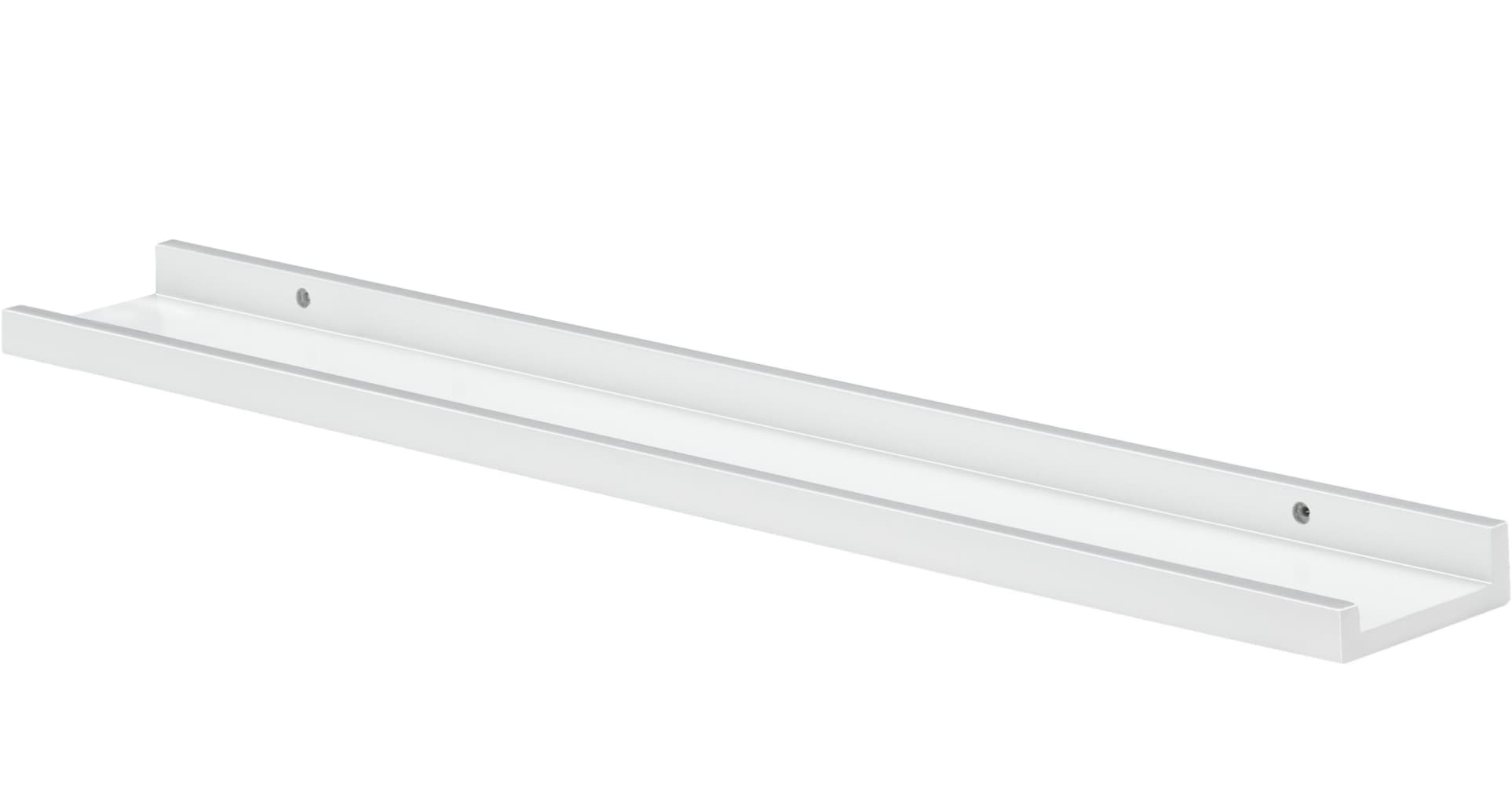 DOLLE 114613 31.5-Inches L x 3.5-Inches D x 1.2-Inches H White MDF Rectangular Floating shelf