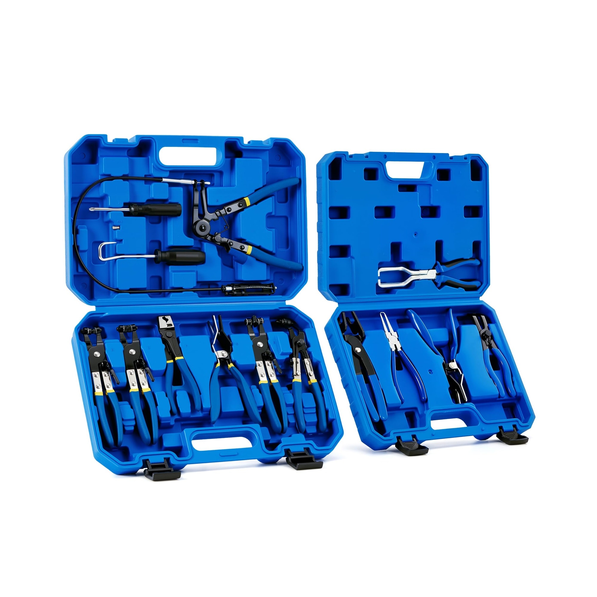 Angel Sar 14 Pcs Fuel Line Pliers and Hose Clamp Disconnect Tool Set with Caliper Pipe Heavy Duty Removal for Auto Line Repair