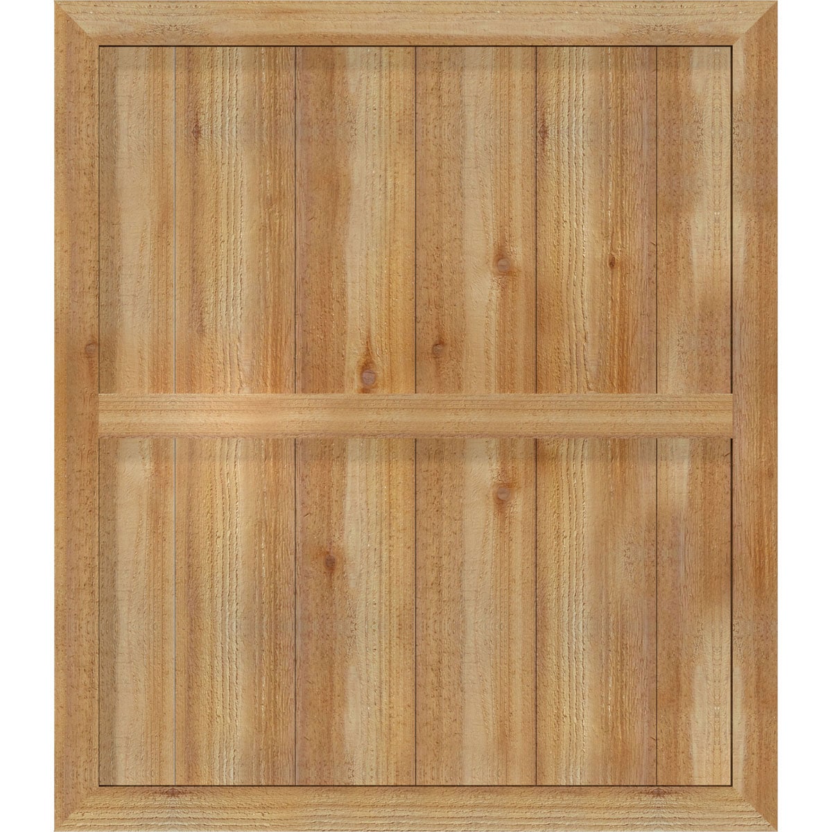 Ekena Millwork RBF06S32X037RWR 32.25-in W x 37-in H Unfinished Paintable/Stainable Board and batten Framed Wood Exterior Shutters ( 2 -Pack )