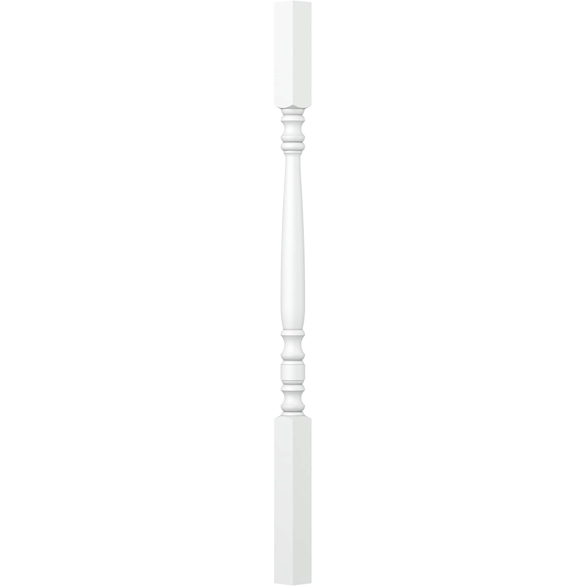 L.J. Smith Stair Systems LJ-5005-PRG 38 38-in x 1.75-in Primed Square Top Turned Stair Baluster