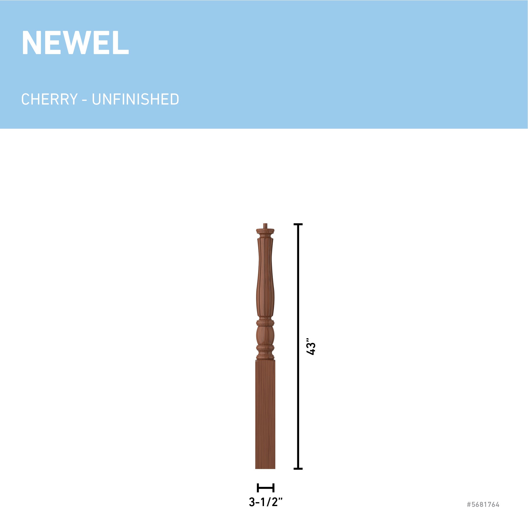 L.J. Smith Stair Systems LJF-3310-C Interior-Stairpart-Newel-Posts - View #3