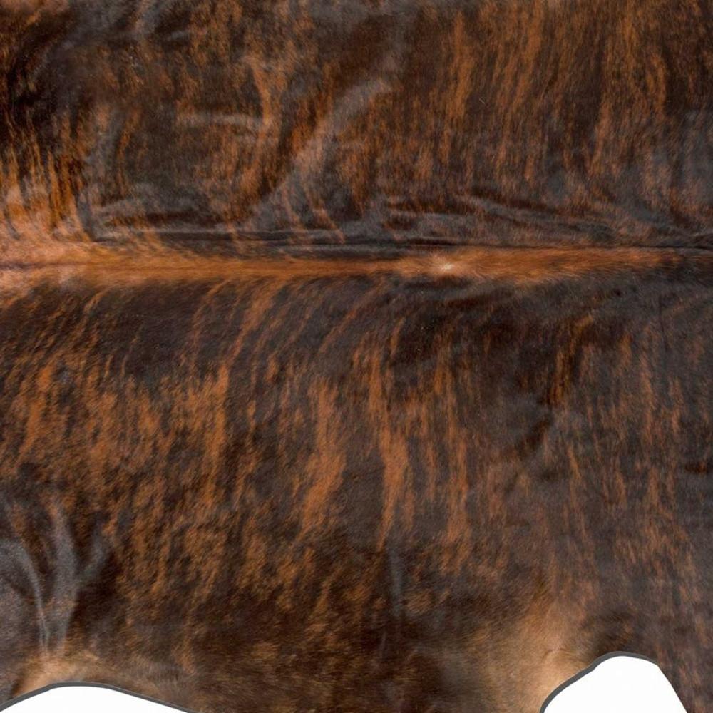 72" x 84" Dark Brindle Handmade Cowhide Rug